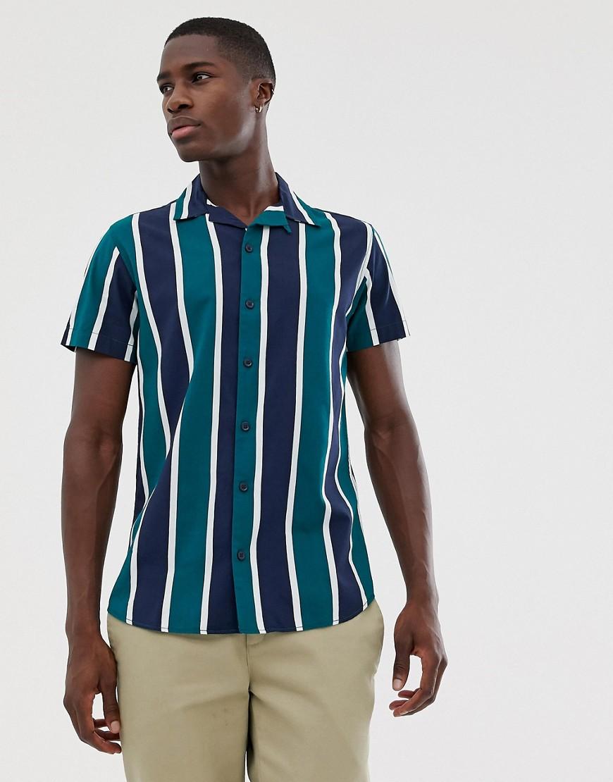 Lyst - Jack & Jones Originals Regular Fit Vertical Stripe Shirt in ...