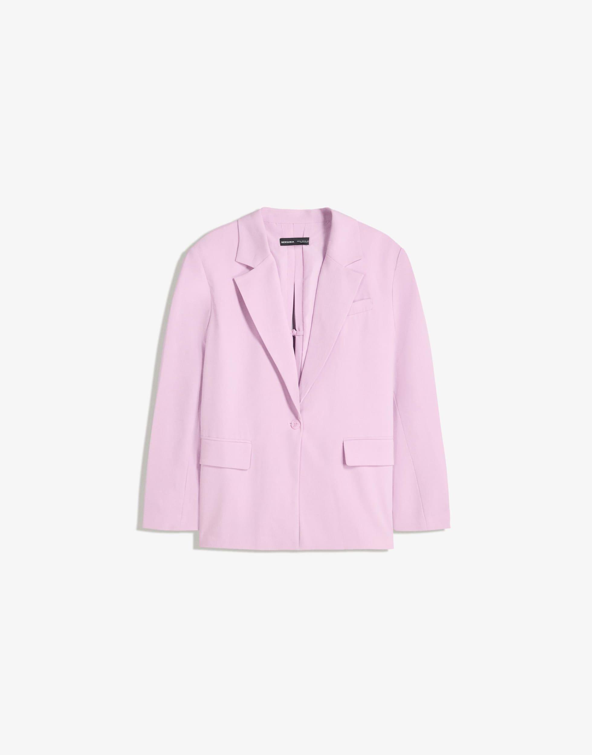 Blazer Pink Blazer Rouge Bershka Vestes Sport, Blazers Et Vestes