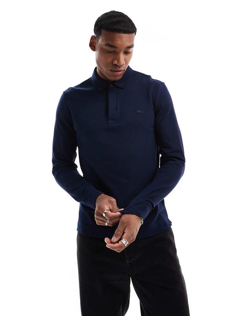 Lacoste navy long sleeve polo online