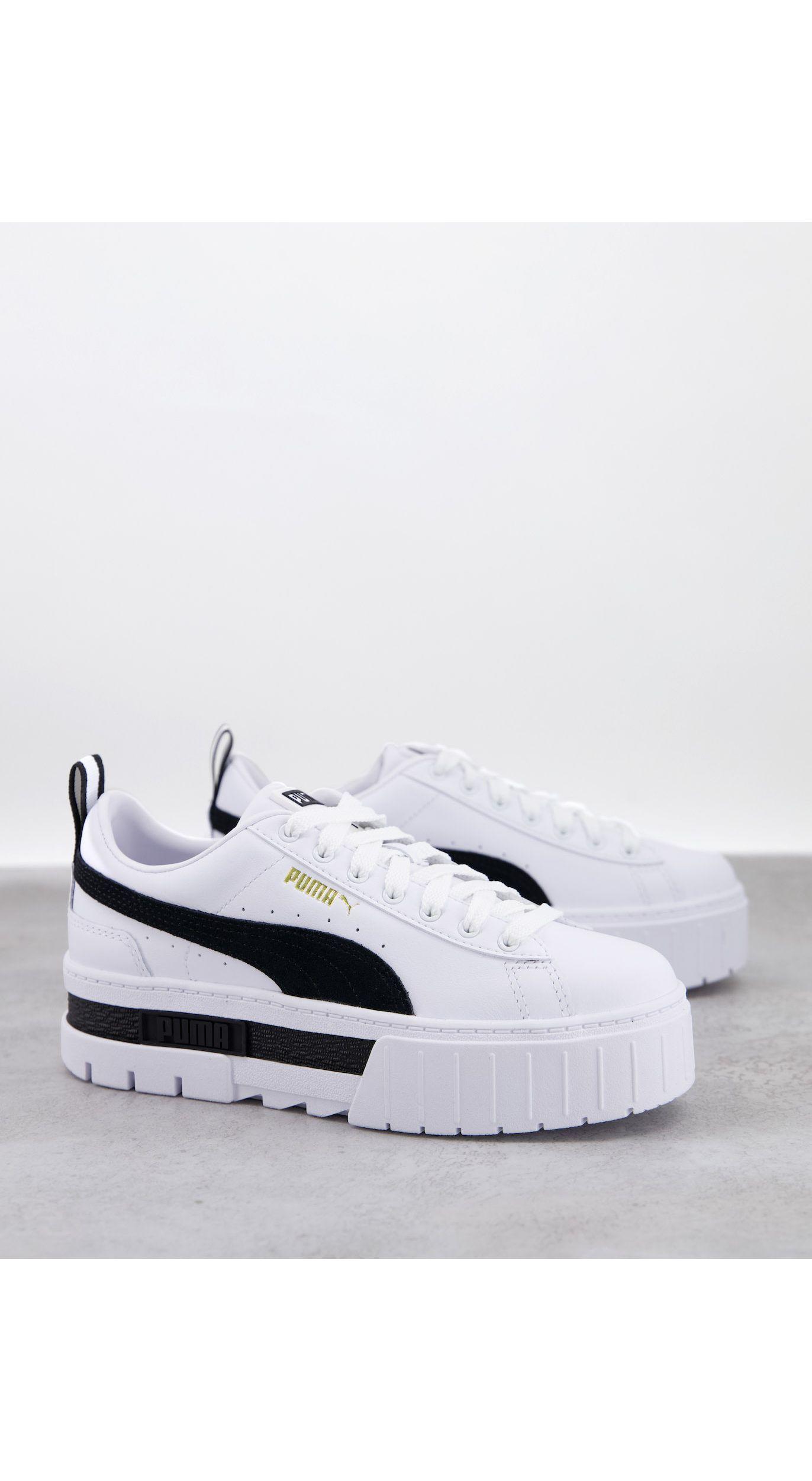 PUMA Mayze Platform Sneakers in White | Lyst