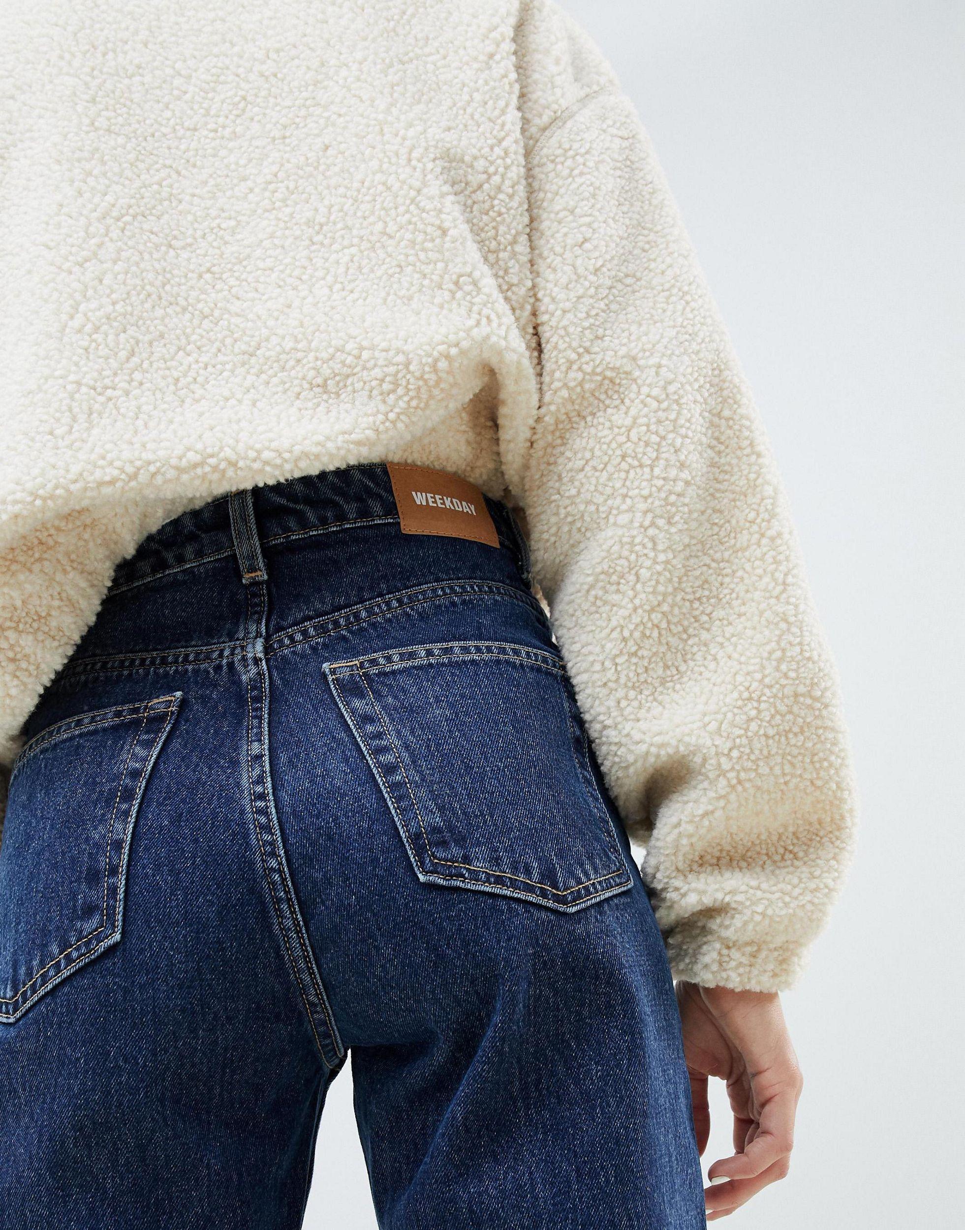 Weekday Denim Row Cotton High Waist 