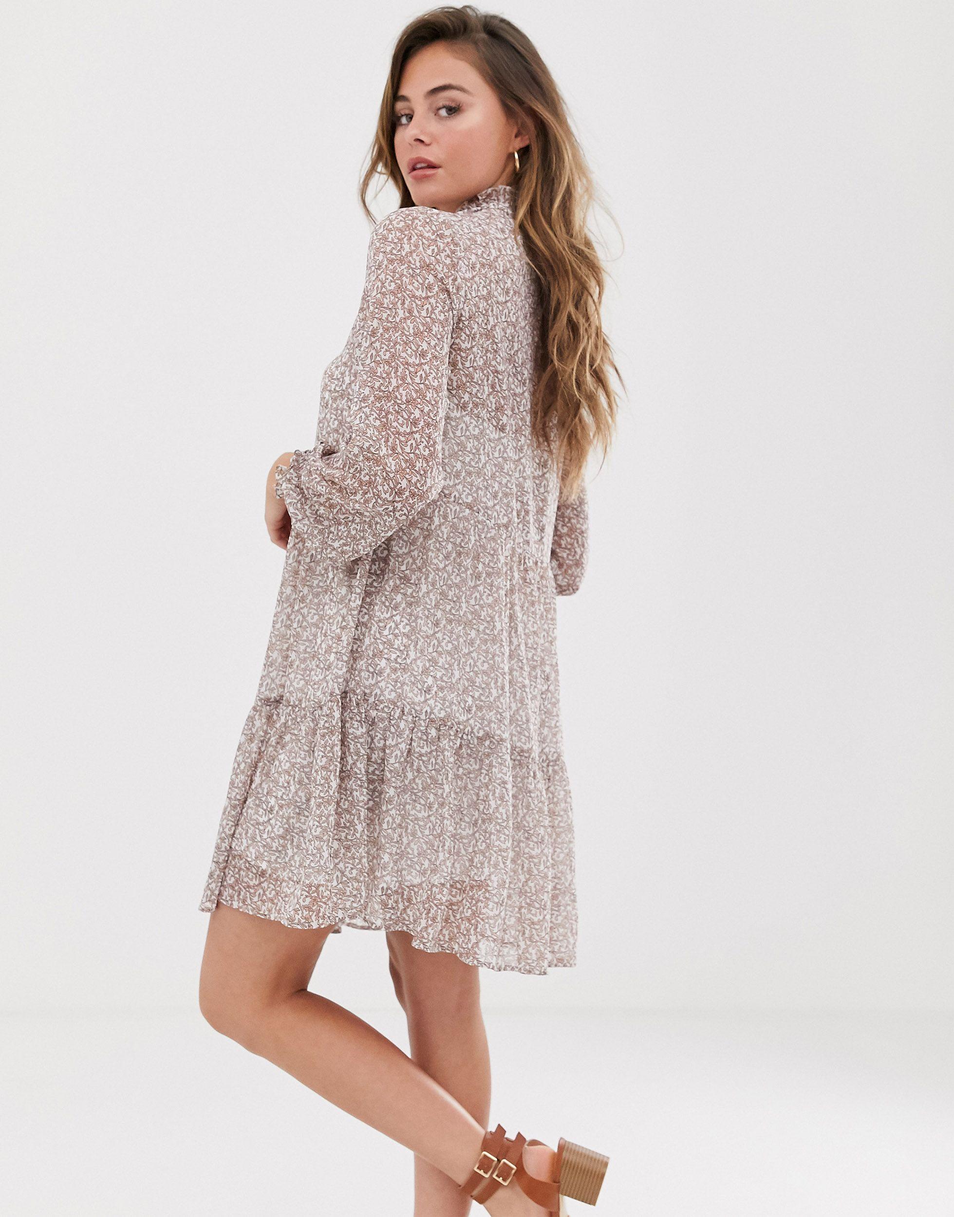 new look tiered smock dress
