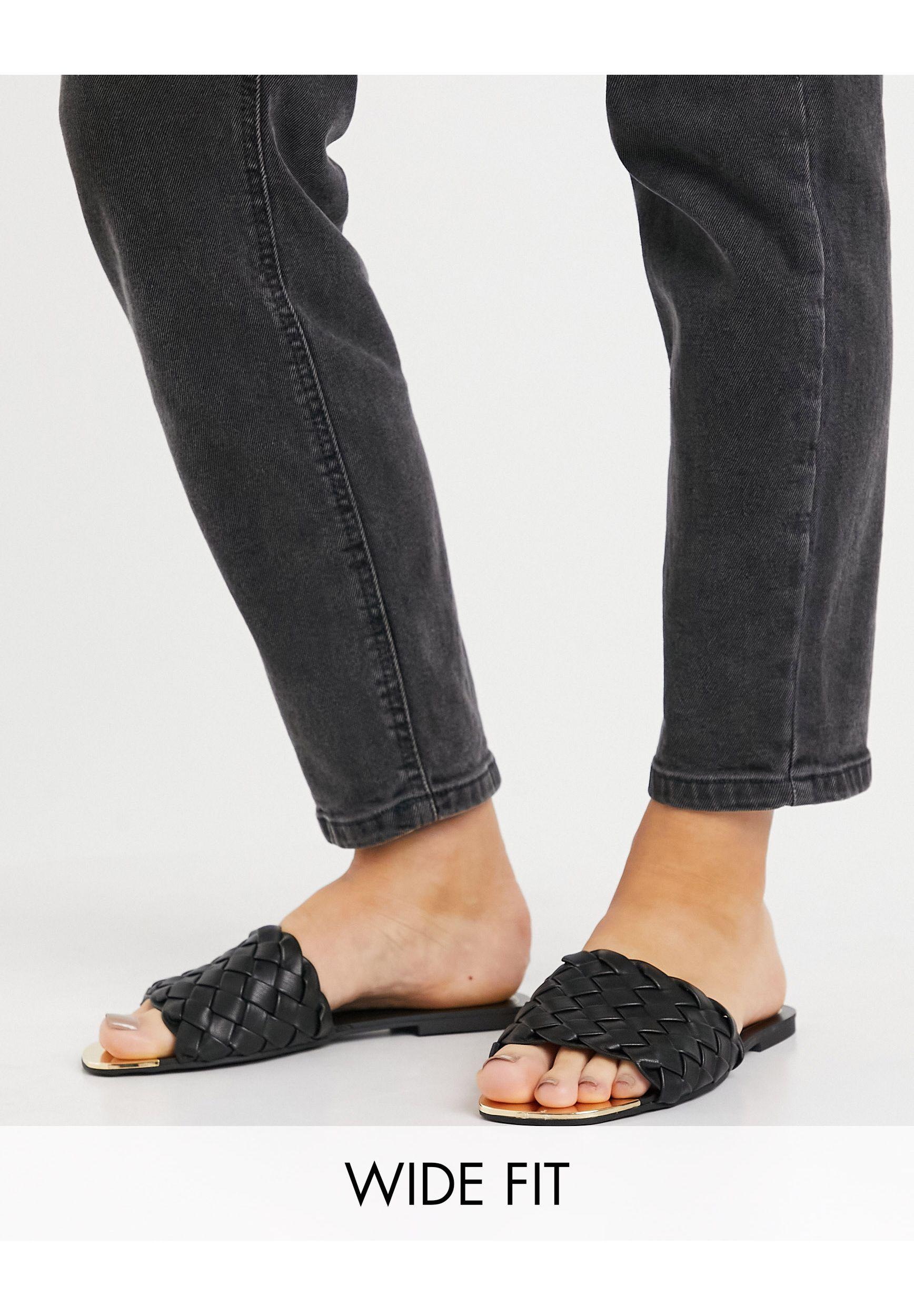 wide fit slider slippers