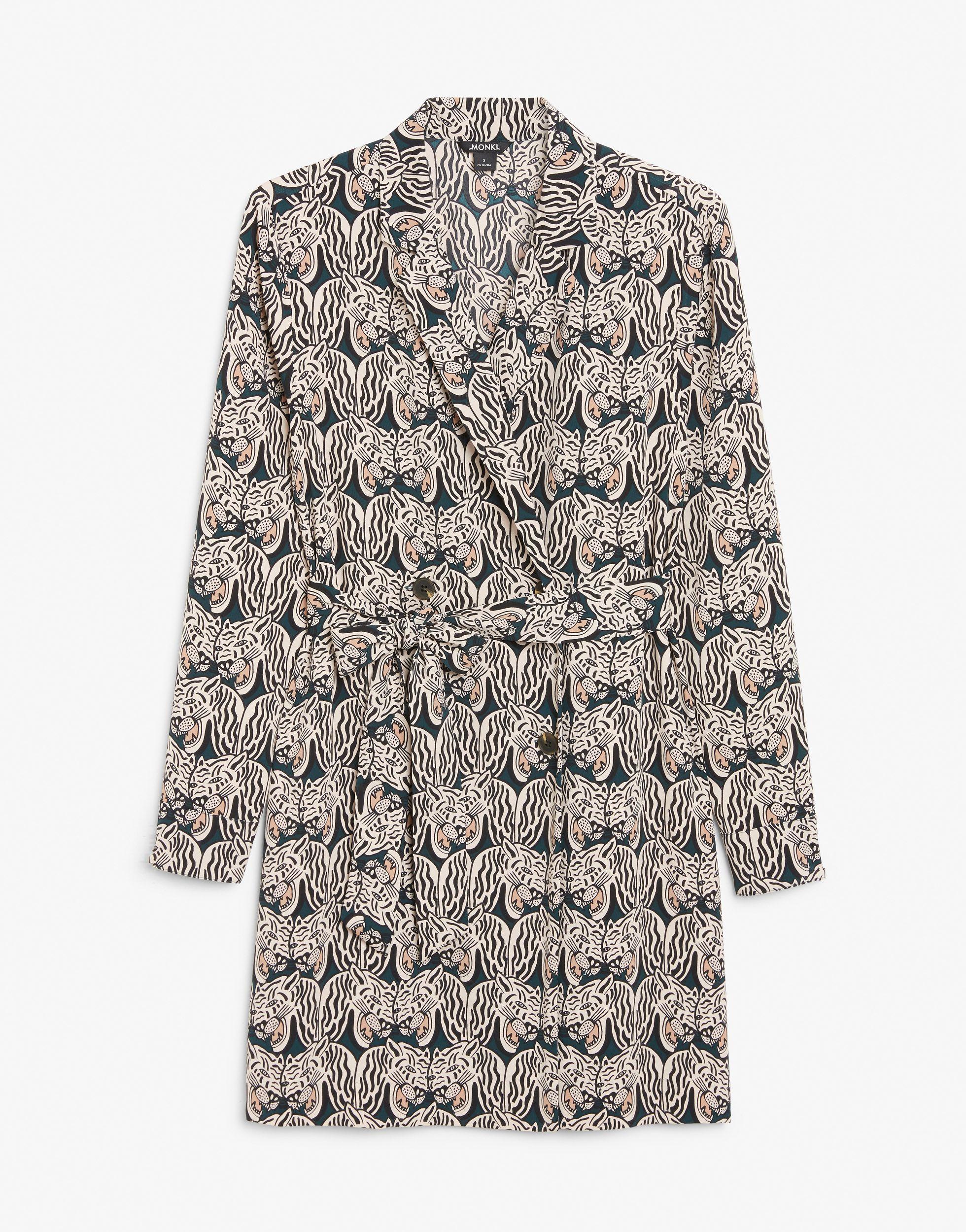 Monki Lisen Print Mini Shirt Dress | Lyst