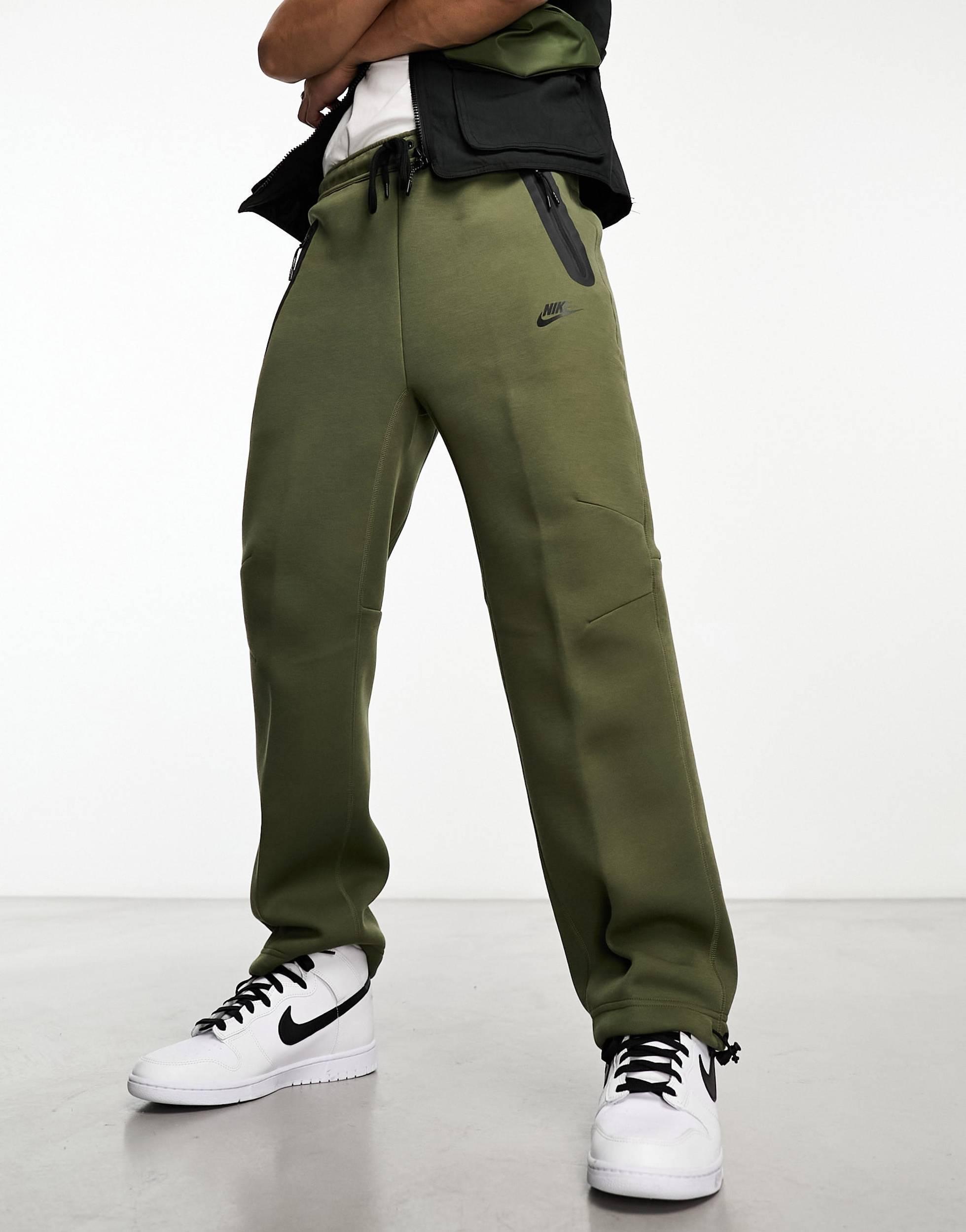 Nike Tech Fleece Loose Fit joggers With toggle in Green for Men Lyst UK