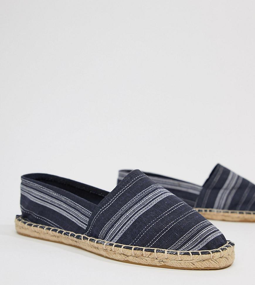 black wide fit espadrilles