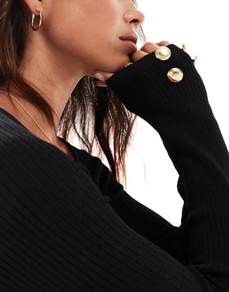 Barbour Roberta Knitted Midi Dress in Black Lyst UK