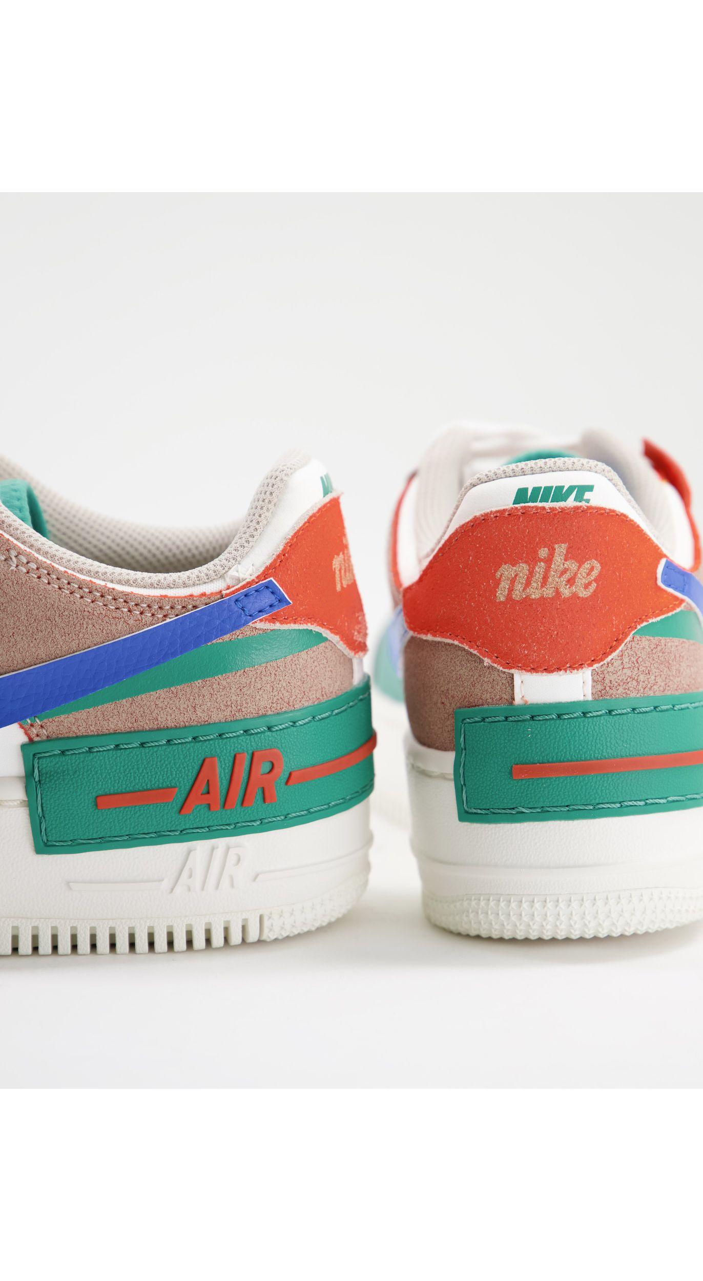 nike air force 1 shadow trainers stone and blue