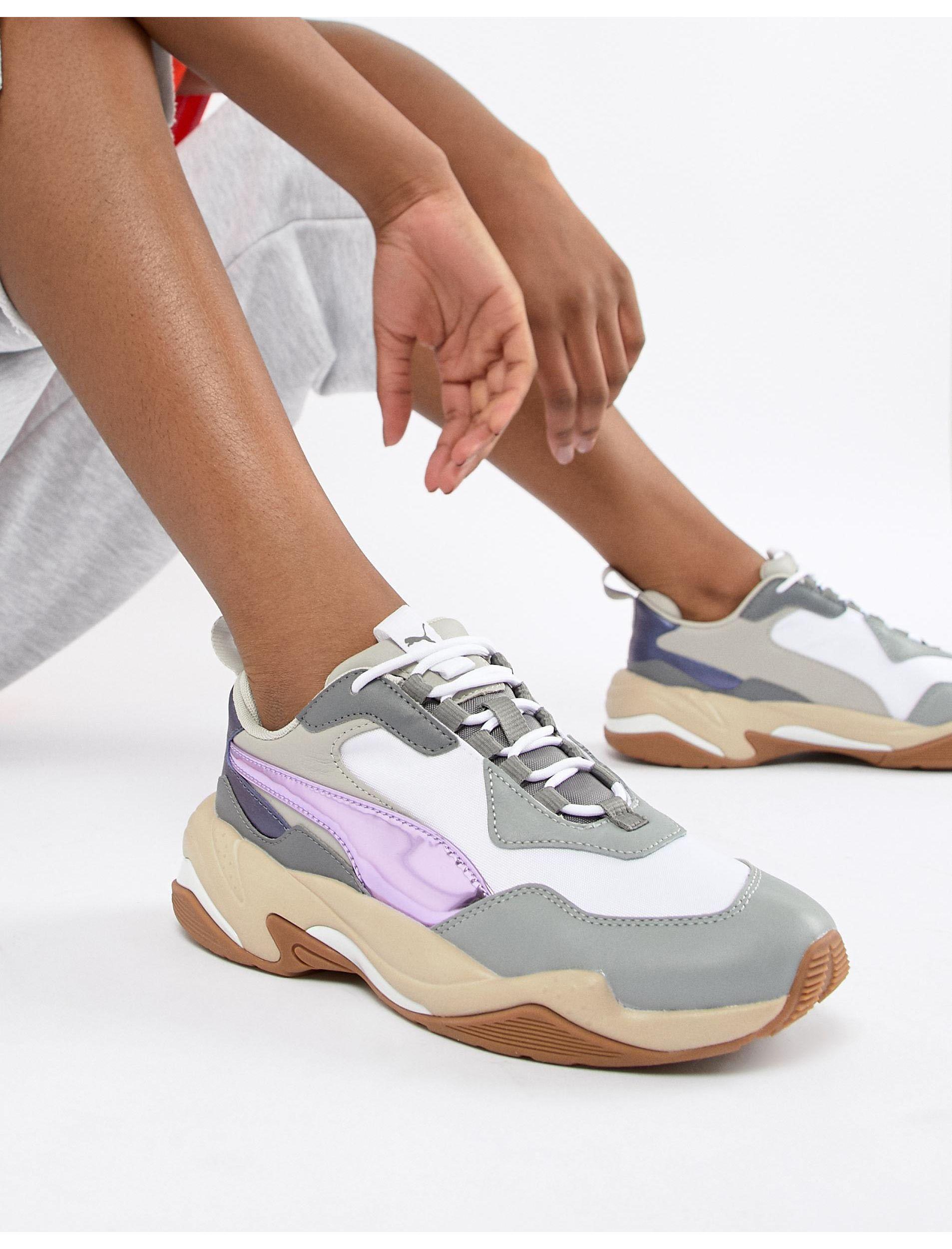 PUMA Leather Thunder Electric Lavender Sneakers in Purple - Lyst