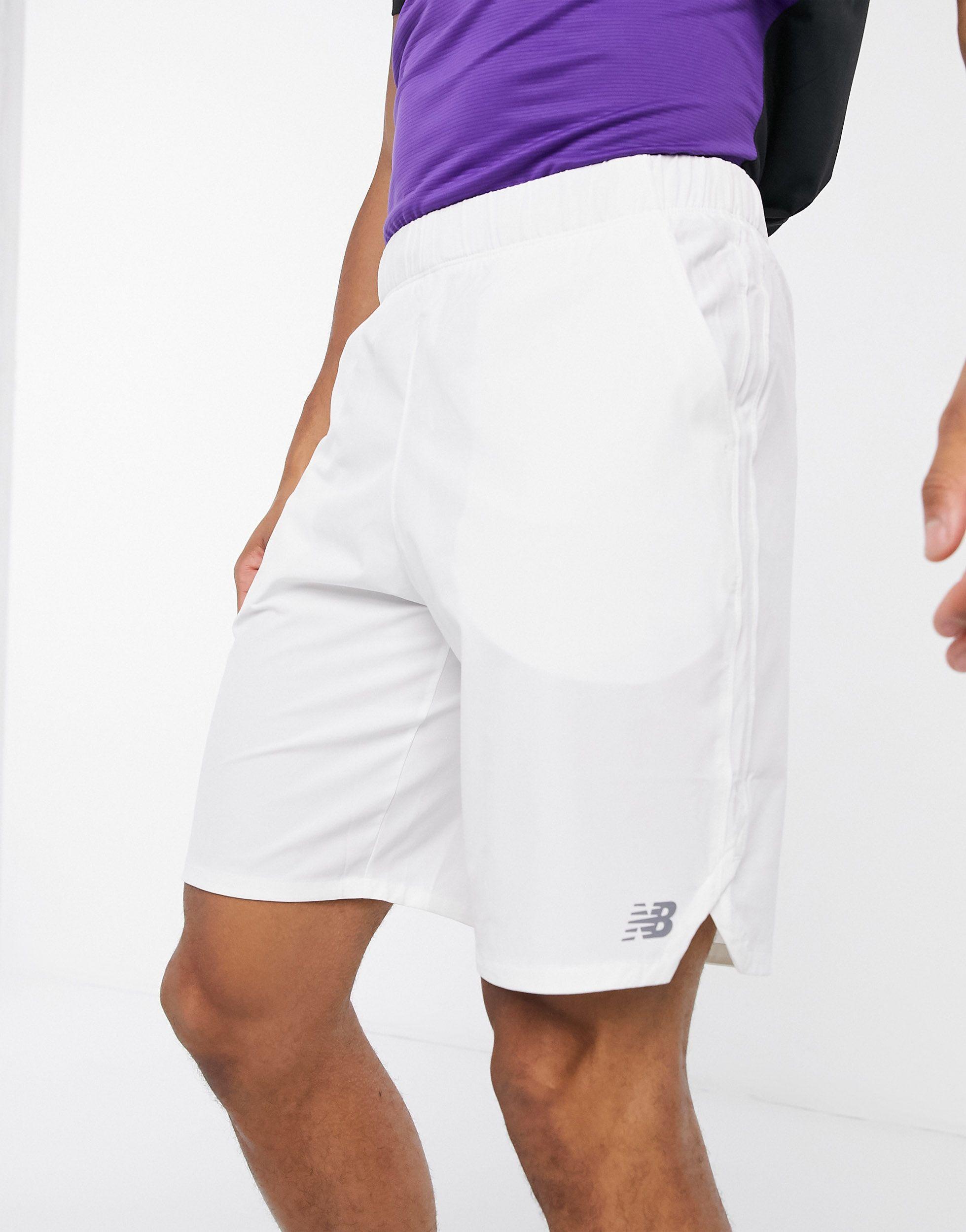New Balance Tennis Rally 9 Inch Shorts in White for Men | Lyst