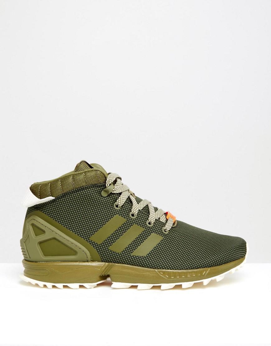 adidas men's zx flux deep forest sneakers