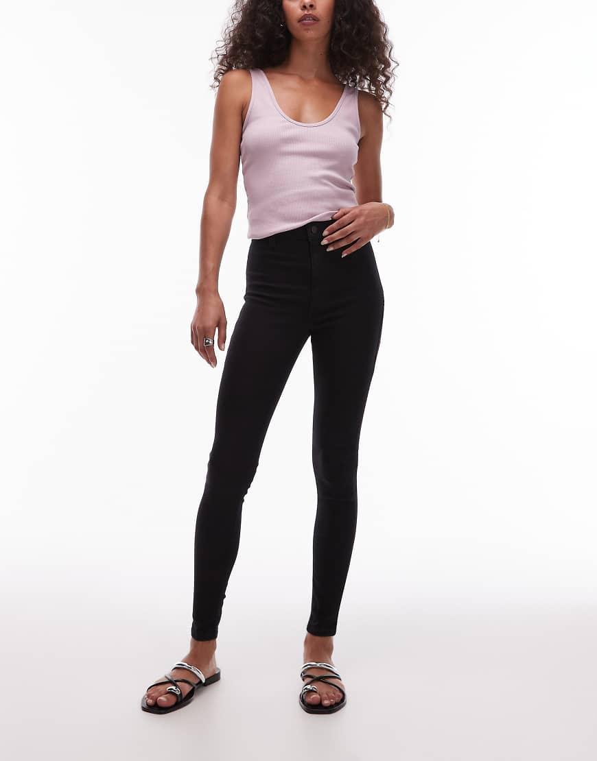 Pink Topshop Joni Jean TOPSHOP Joni High Rise Skinny Jean In Black