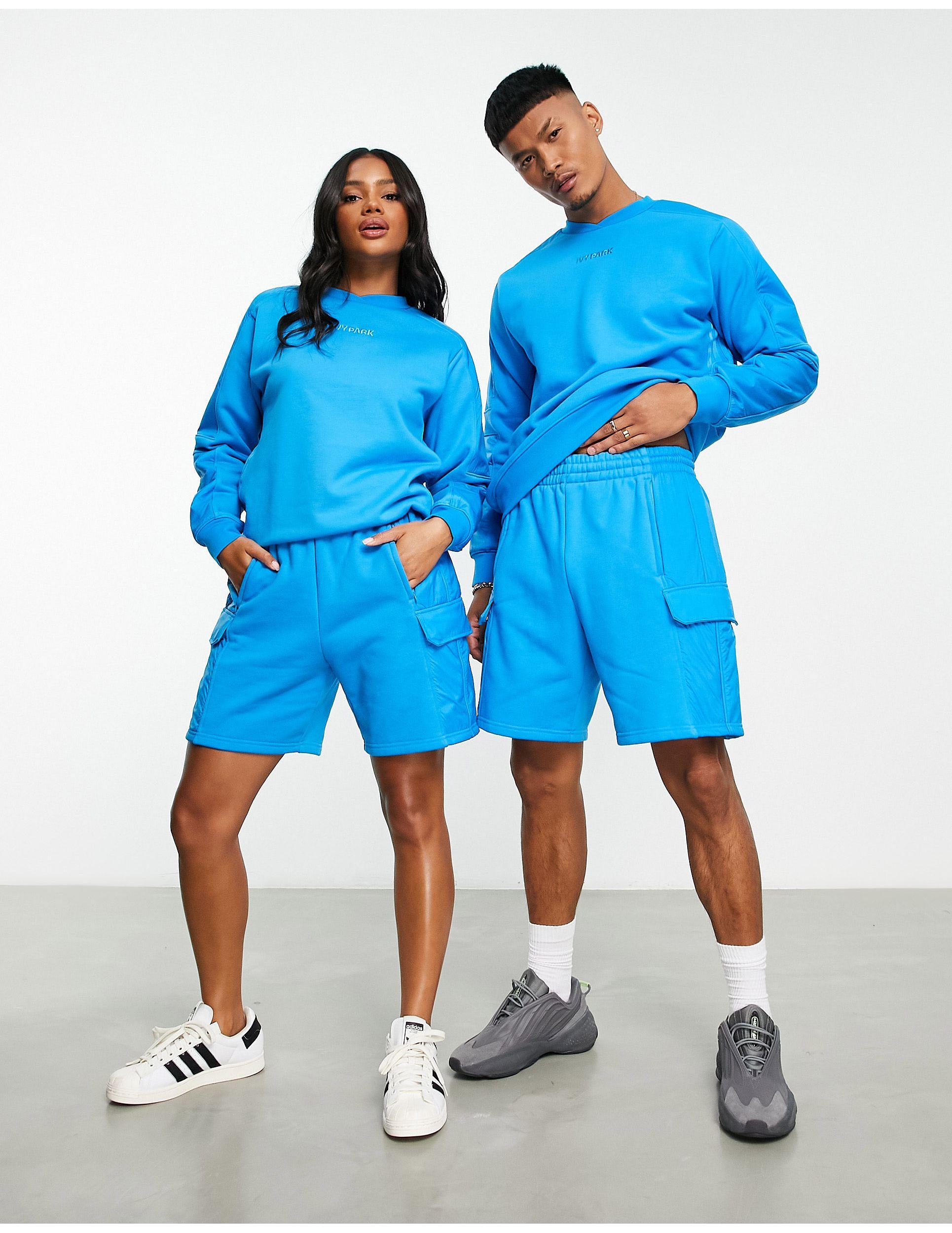 Ivy Park Adidas Originals X Unisex Shorts in Blue | Lyst