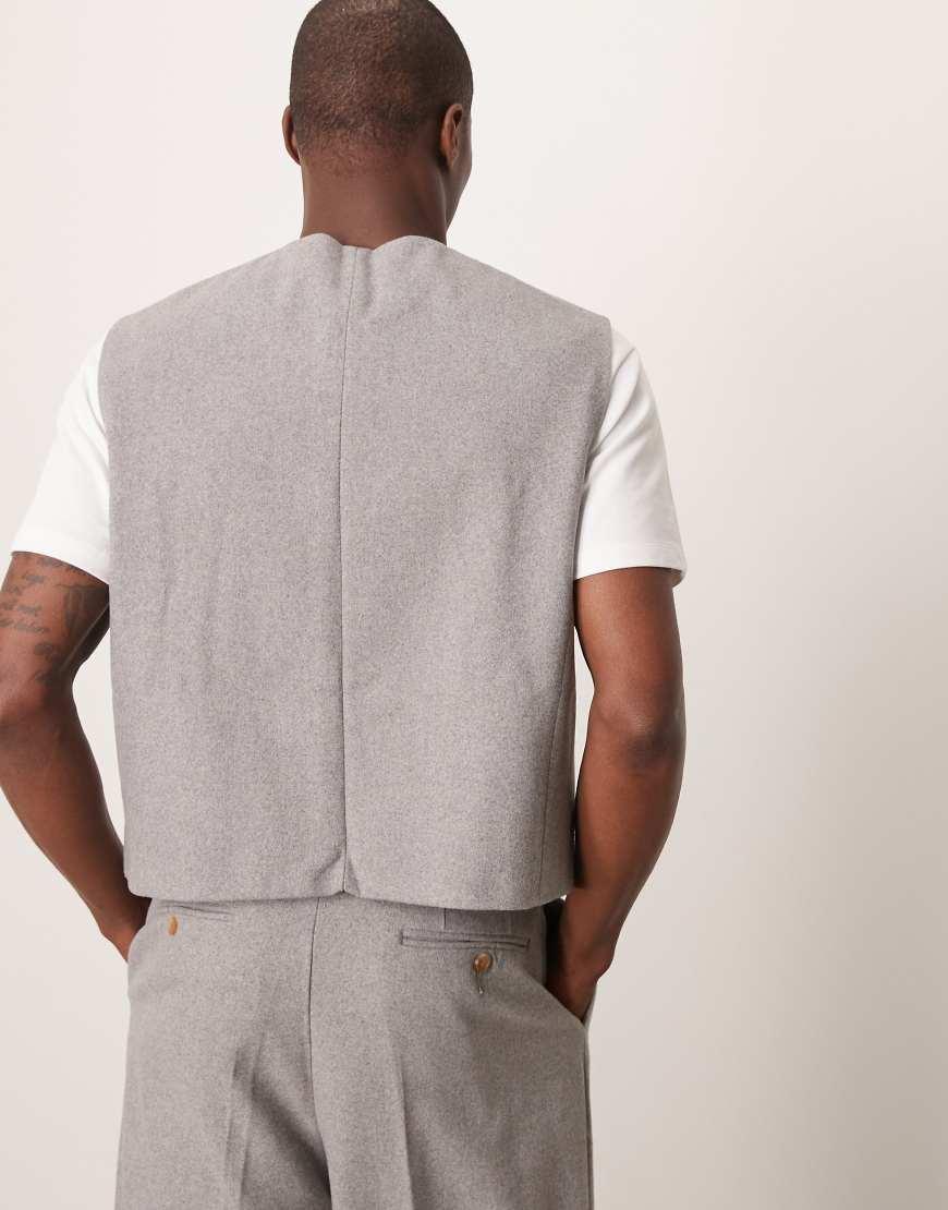 ASOS Crew Neck Suit Vest in Grey for Men Lyst UK