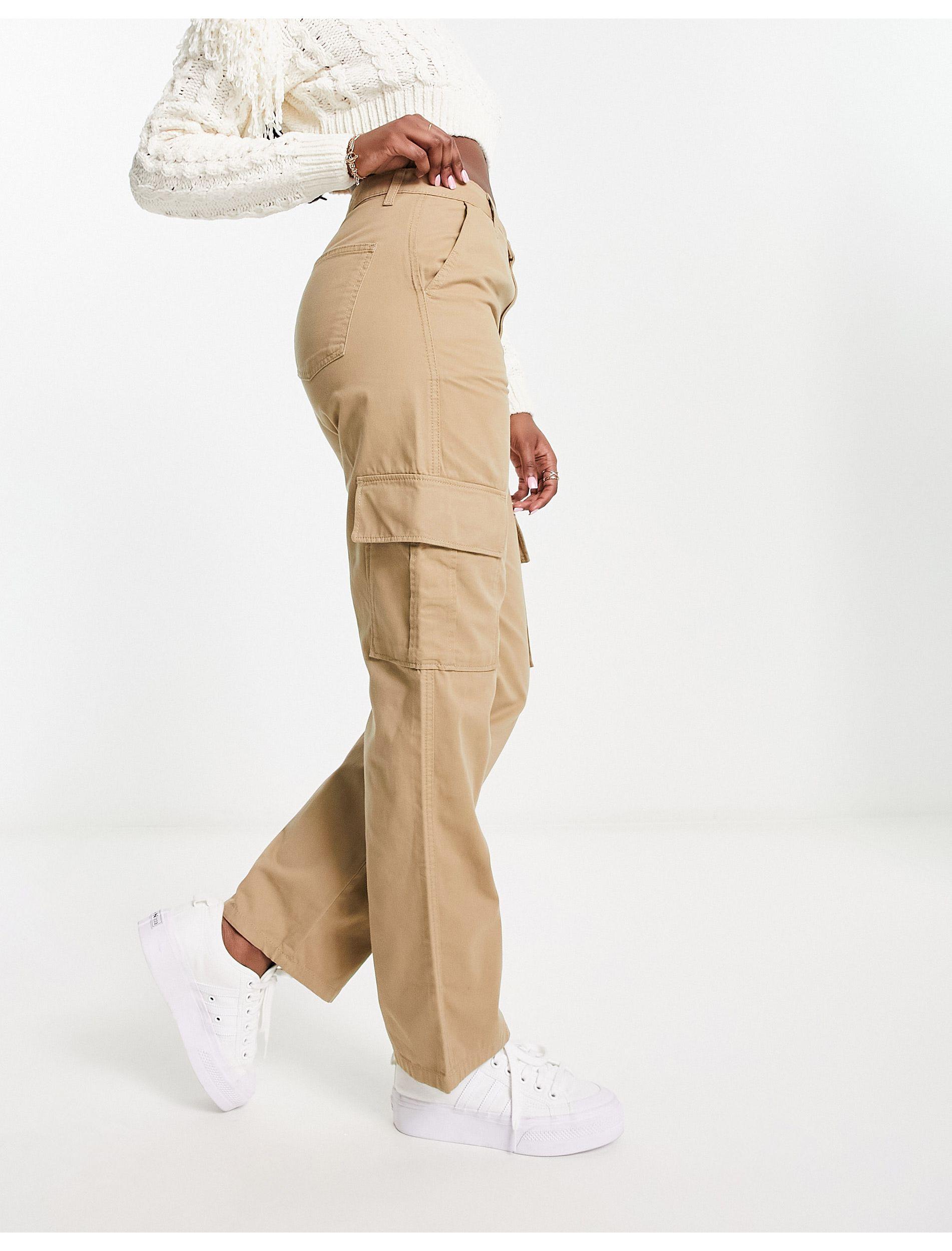Pantalon cargo slim - camel New Look en coloris Blanc | Lyst