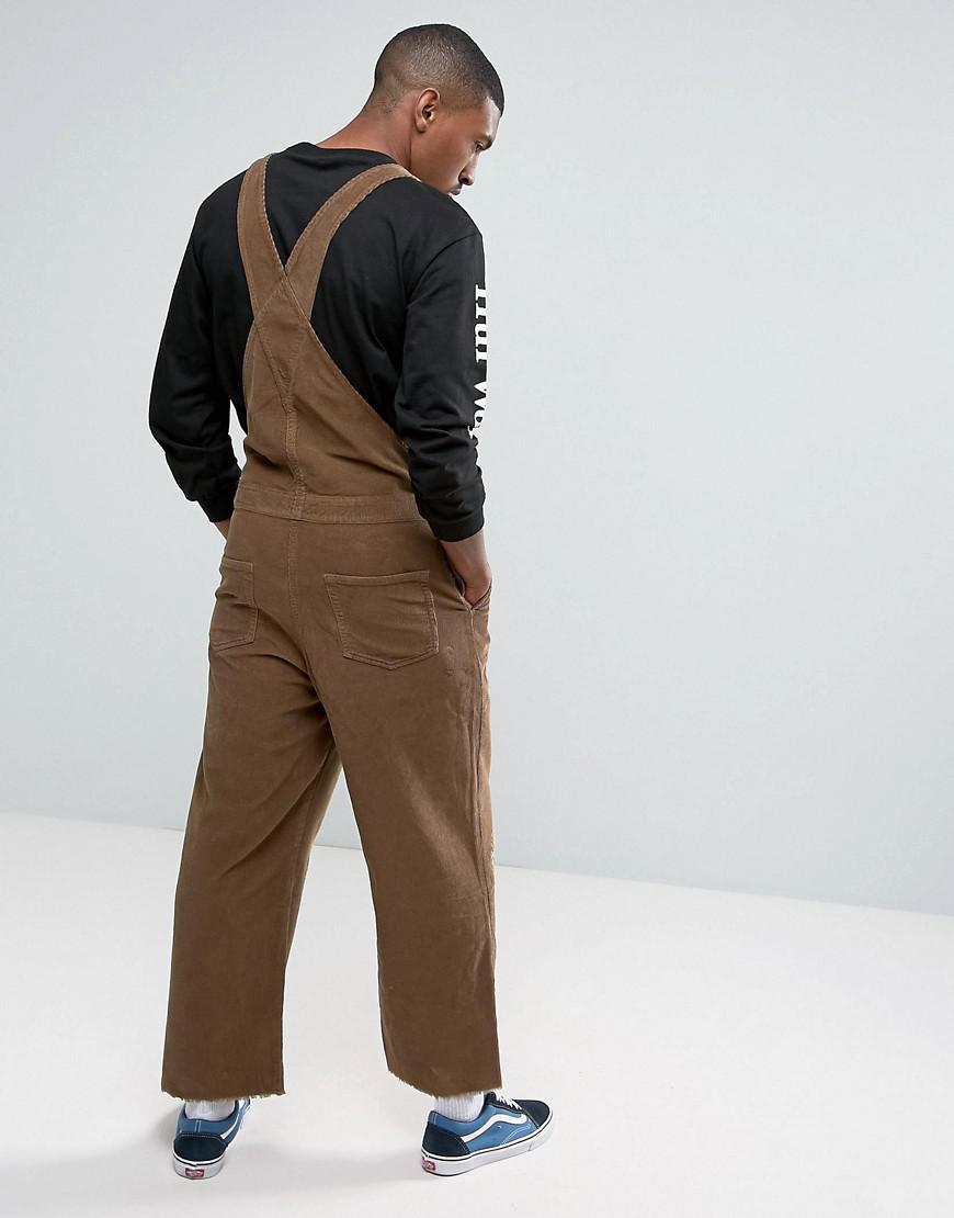 ASOS Corduroy Cord Dungarees In Brown for Men Lyst