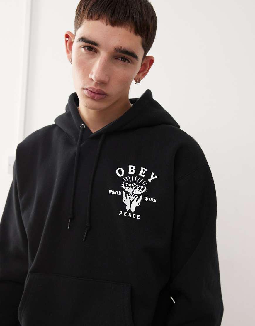 Hoodie Sudadera Negra Obey Sudadera Negra Sudaderas De Obey