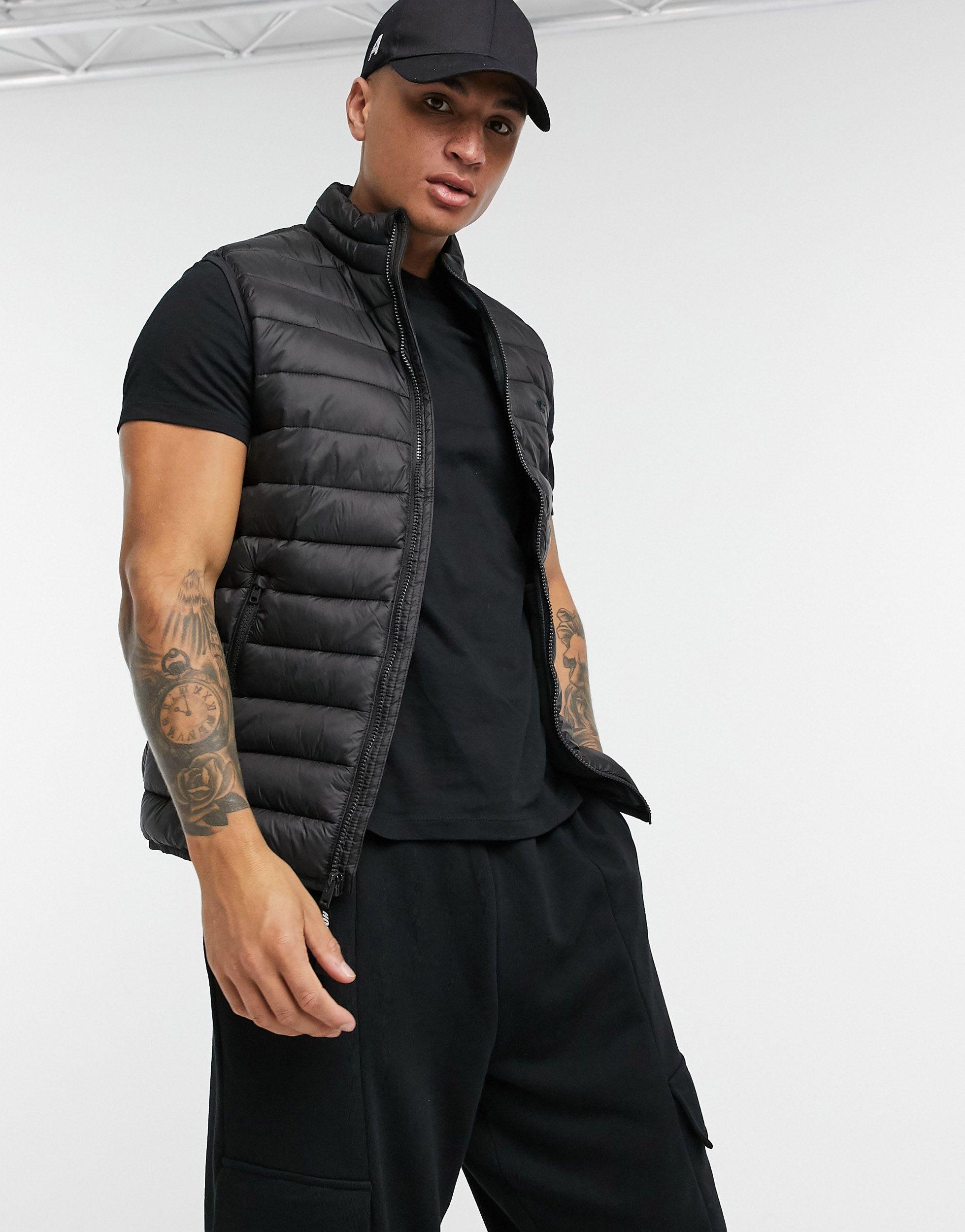 Hollister Icon Logo Puffer Vest in Black for Men Lyst Australia