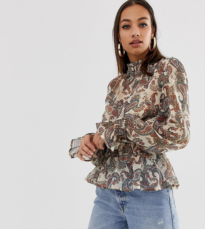 High neck chiffon blouse Clearance