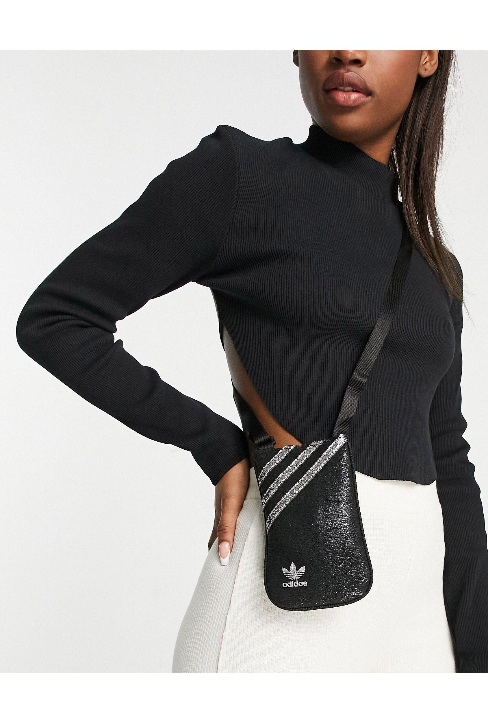 adidas Originals Logo Mini Pouch Bag in Black - Lyst