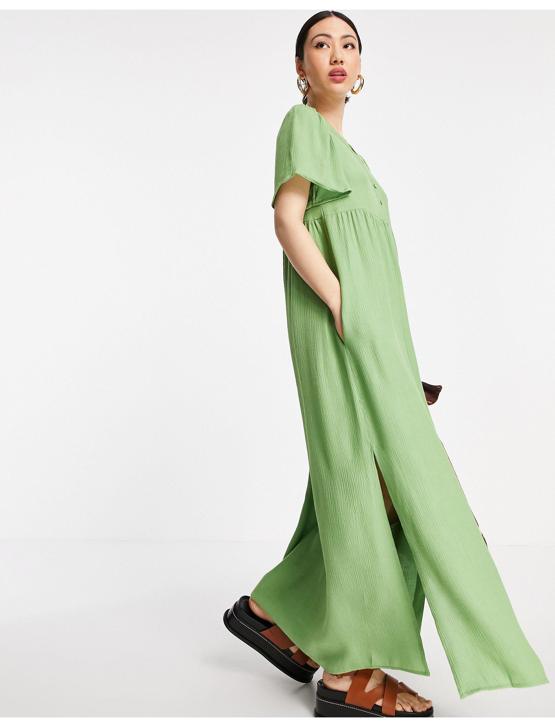 Vestido largo manzana amplio Mango de color Verde | Lyst
