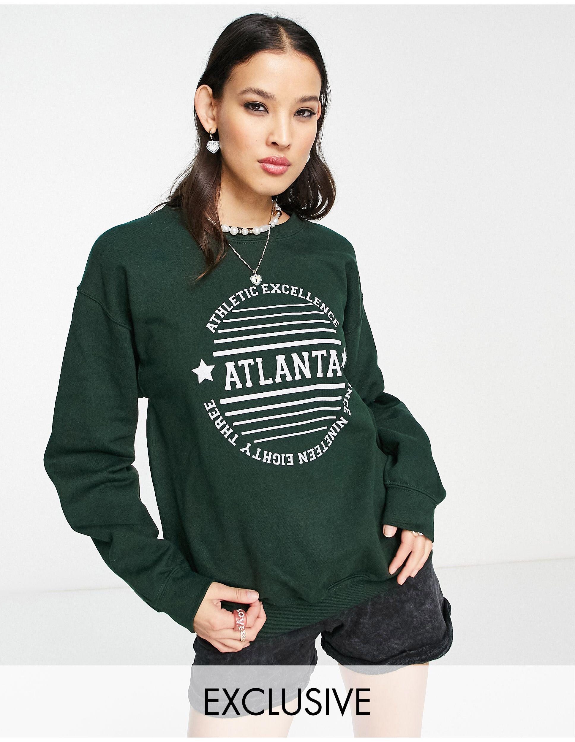 Daisy Street Atlanta Sweatshirt in Green | Lyst