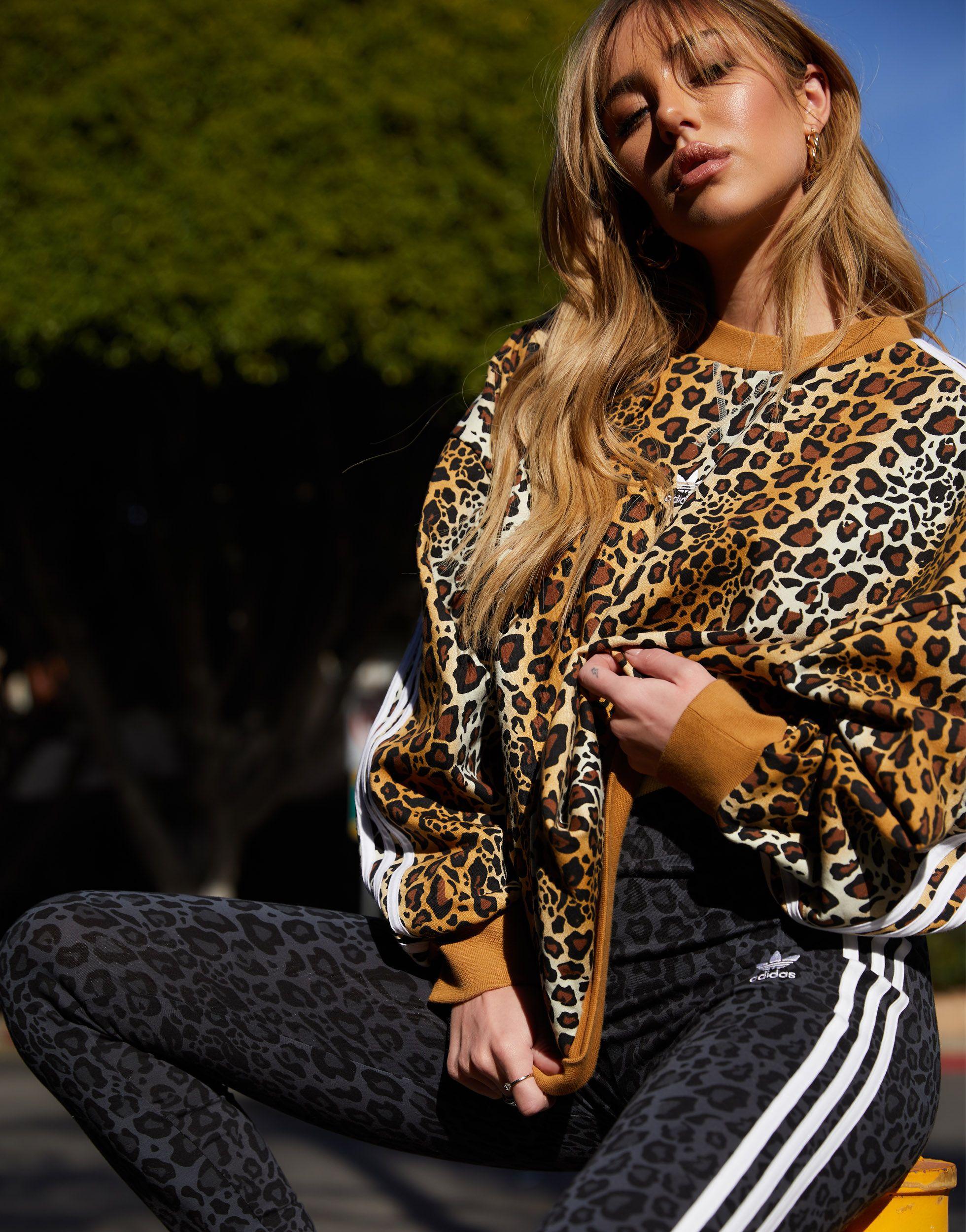 adidas Originals 'leopard Luxe' leggings in Black | Lyst