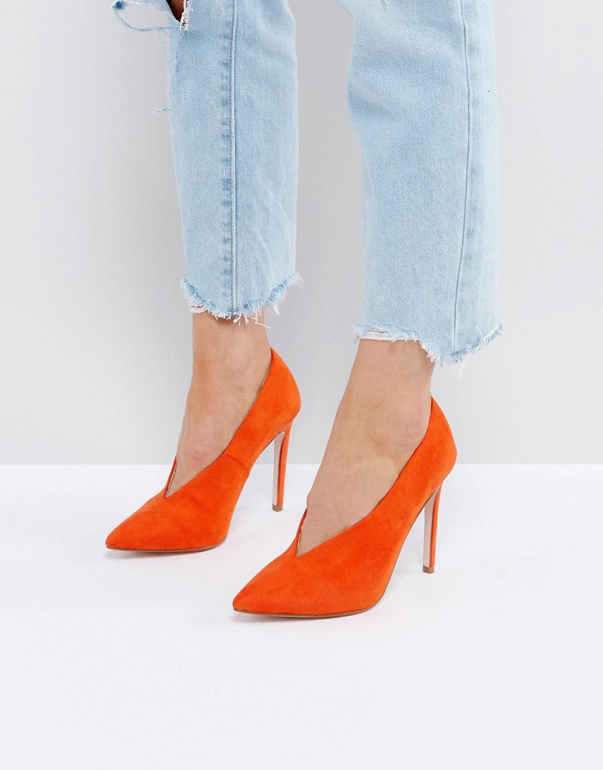 asos orange heels