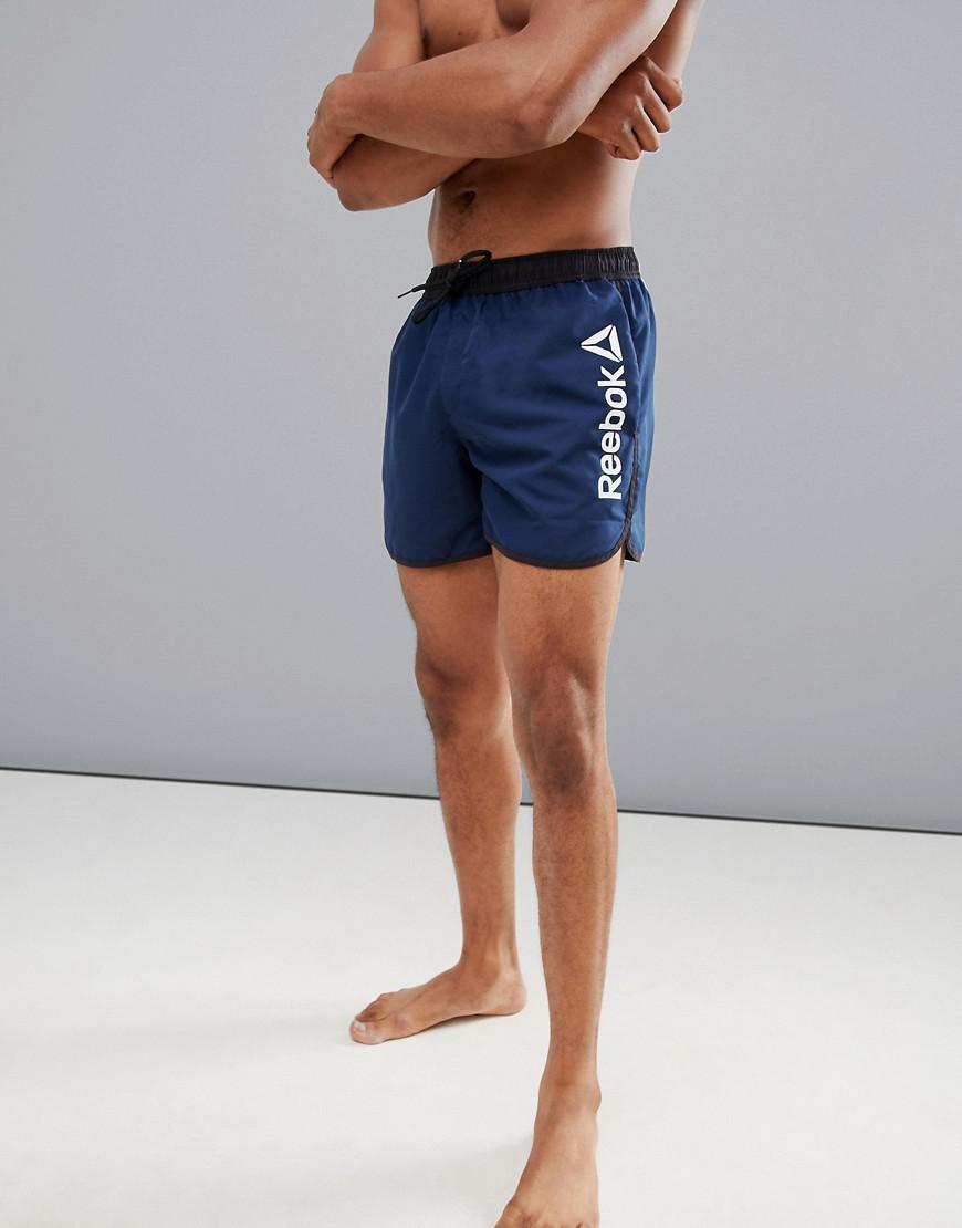 Reebok Swim Retro Shorts In Navy Cw8837 in Blue for Men - Lyst