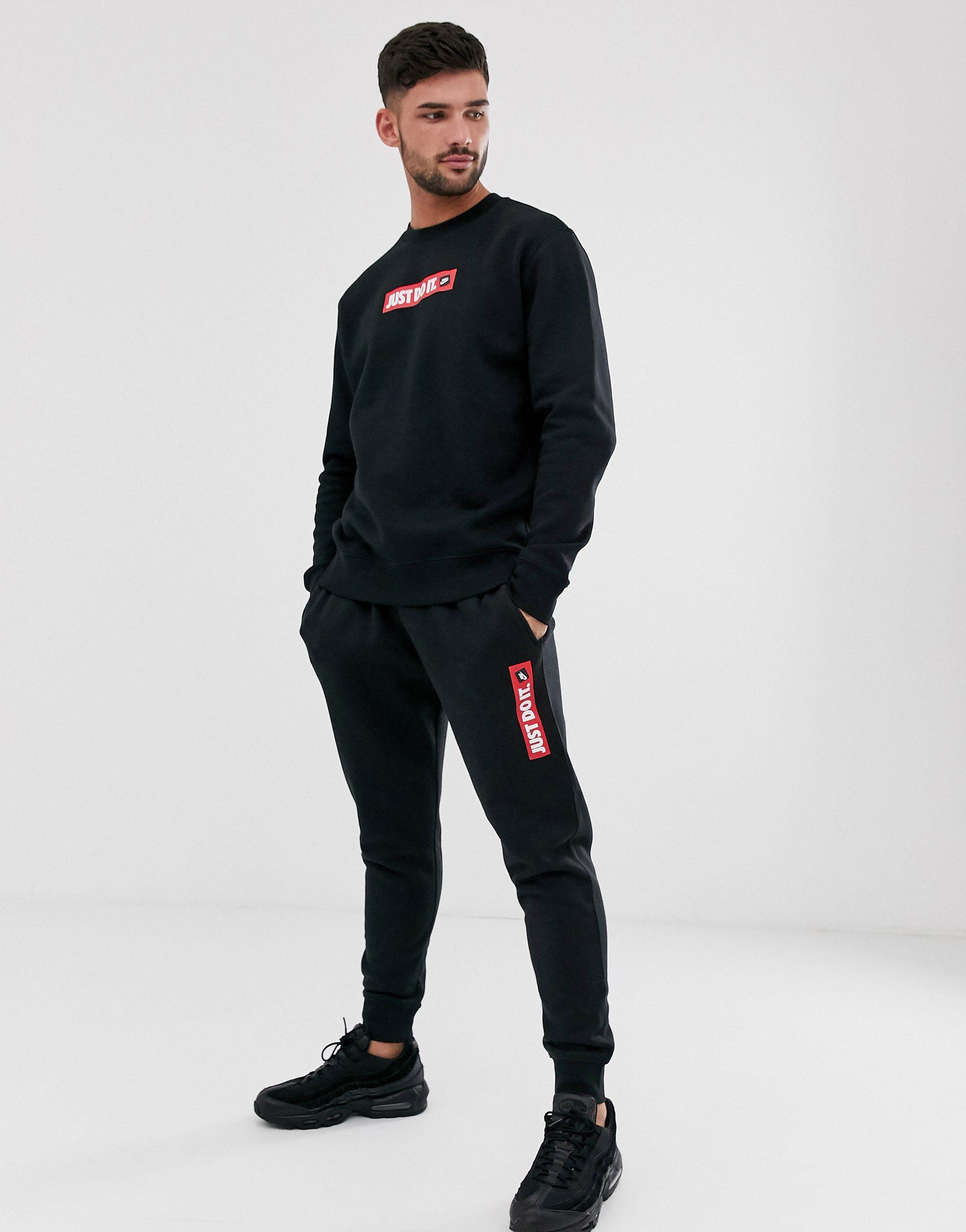 Charmant Uitscheiden Vervreemding Nike Just Do It Tab Sweatpants in Black for Men | Lyst