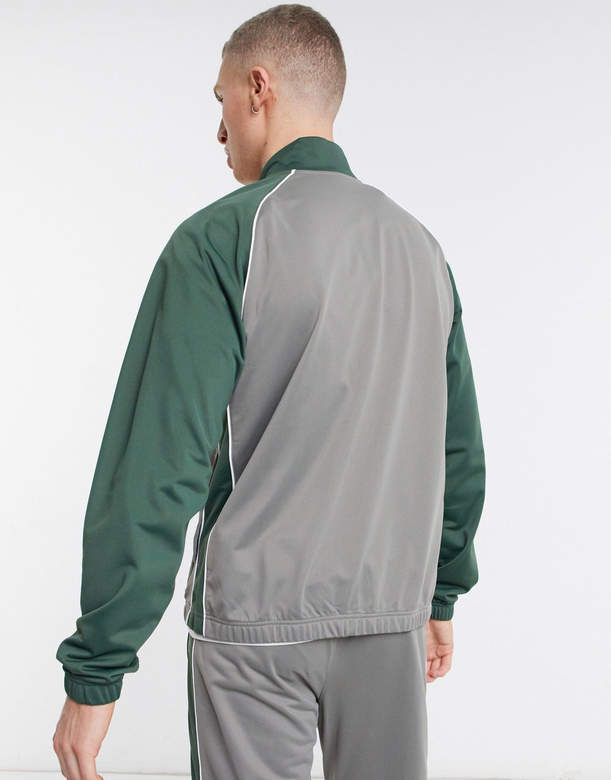 nike club polyknit tracksuit set in grey