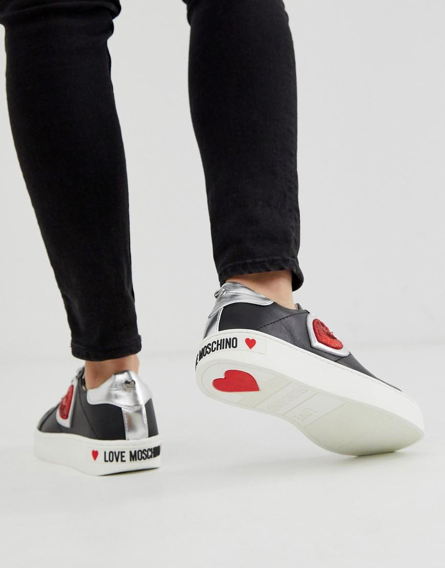 love moschino black trainers