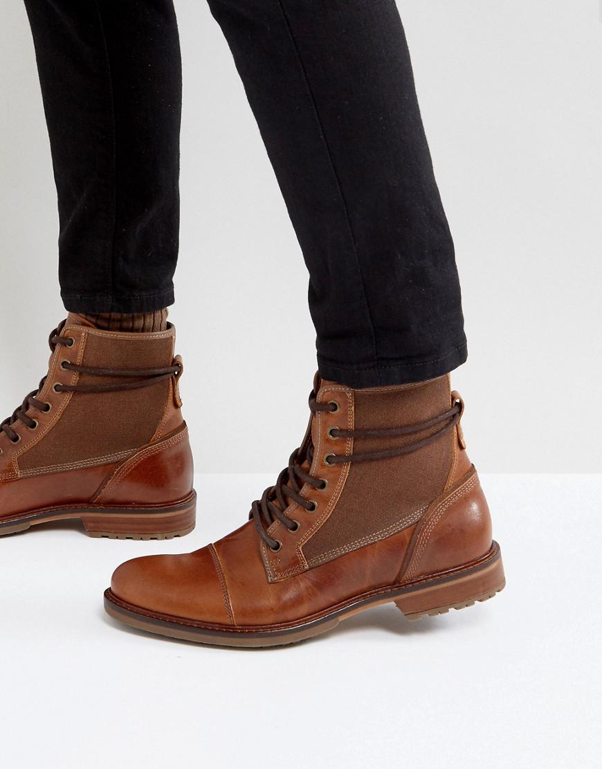 ALDO Gweawien Leather Lace Up Boots In Tan in Brown for Men - Lyst