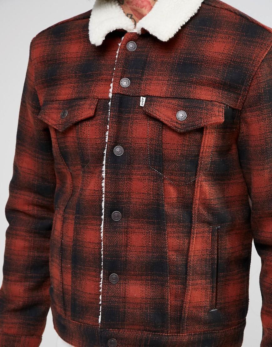 levi's red plaid jacket