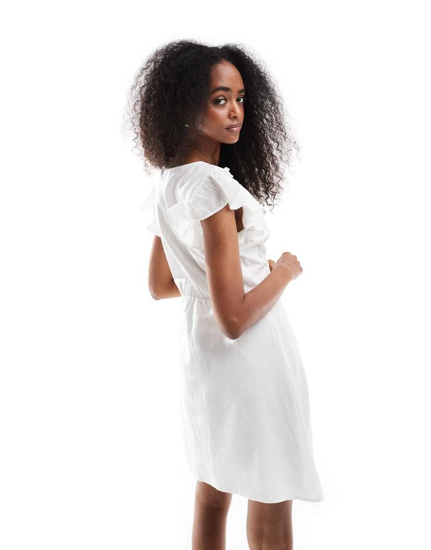 Wednesday's Girl Crochet Trim Frill Dress in White Lyst UK
