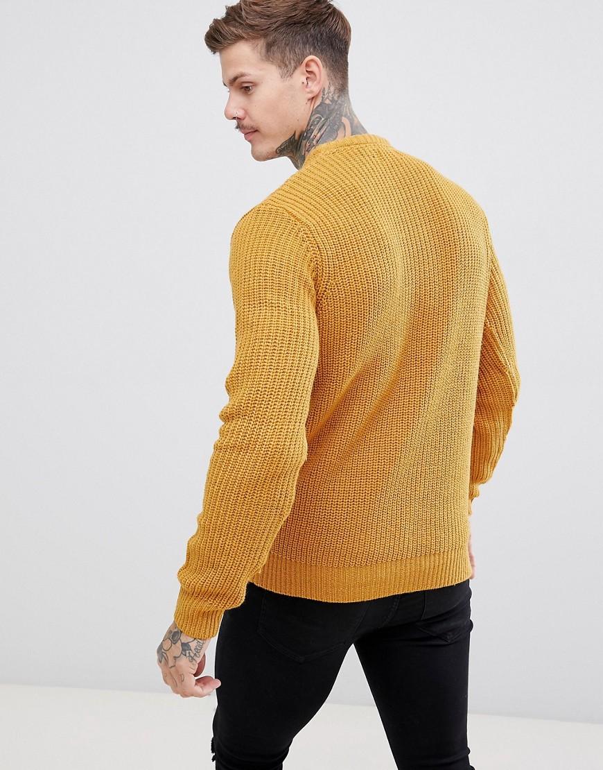 Mustard fisherman jumper Clearance