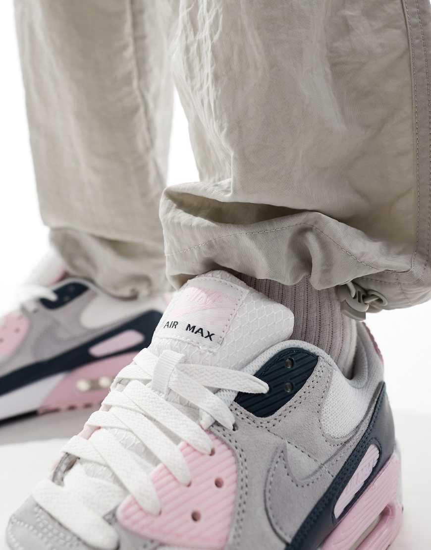 Zapatillas De Deporte Blancas Y Rosas Air Max 90 De Nike de hombre de color Gris Lyst