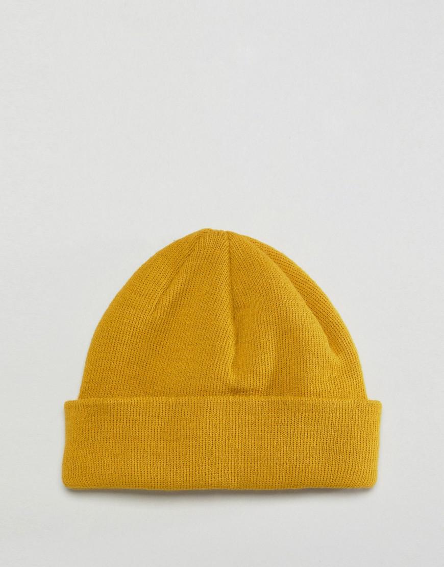 mustard yellow fisherman beanie