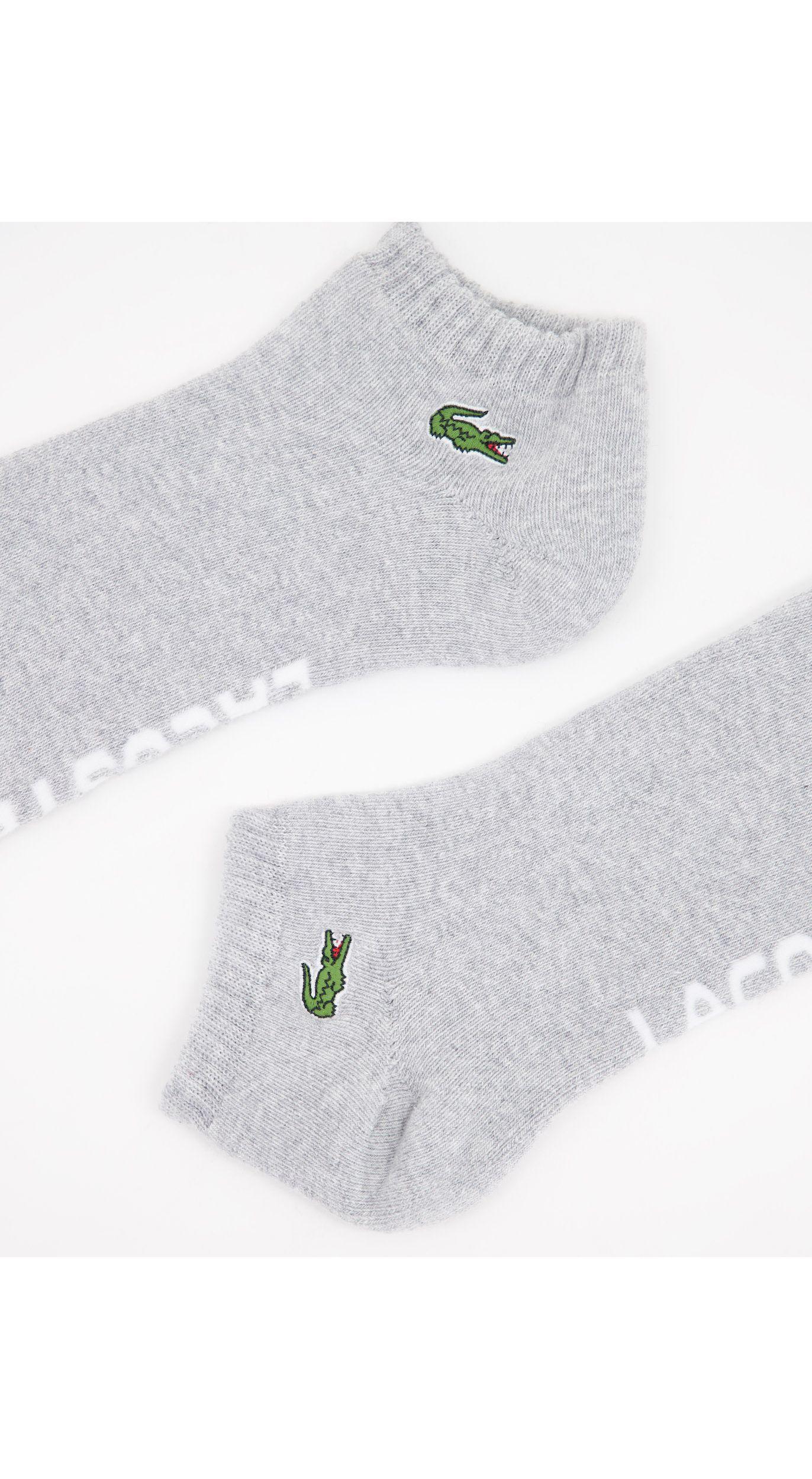 Lacoste Sport Logo Ankle Socks in White for Men Lyst UK