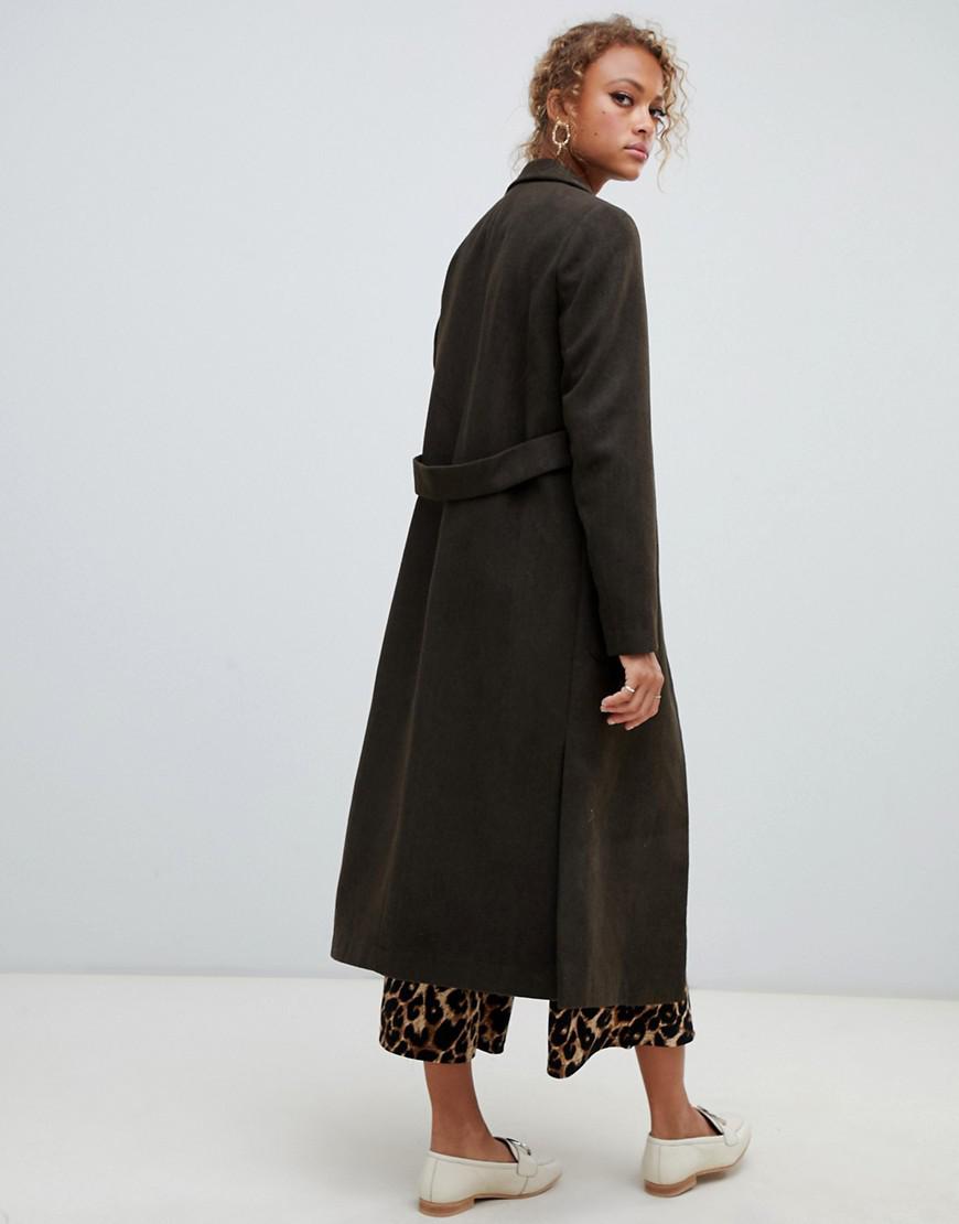 new look bar back maxi coat