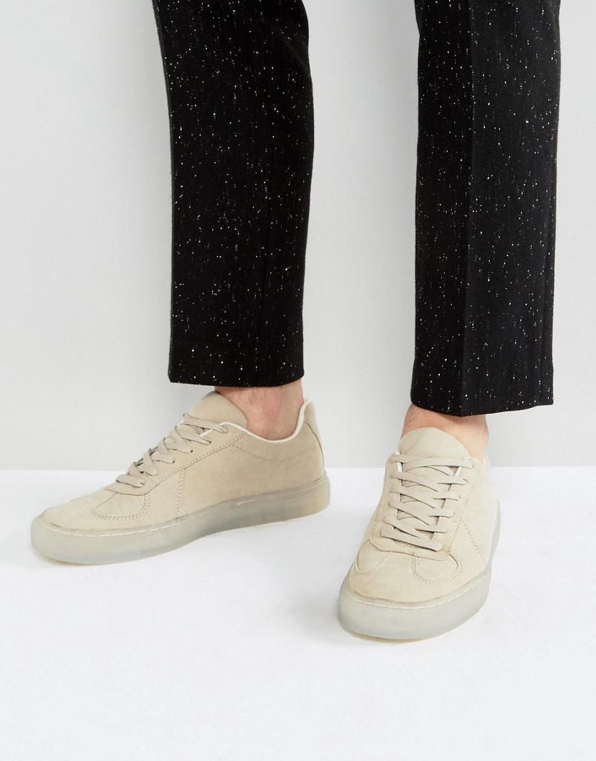 Lyst - Asos Sneakers In Stone With Translucent Sole