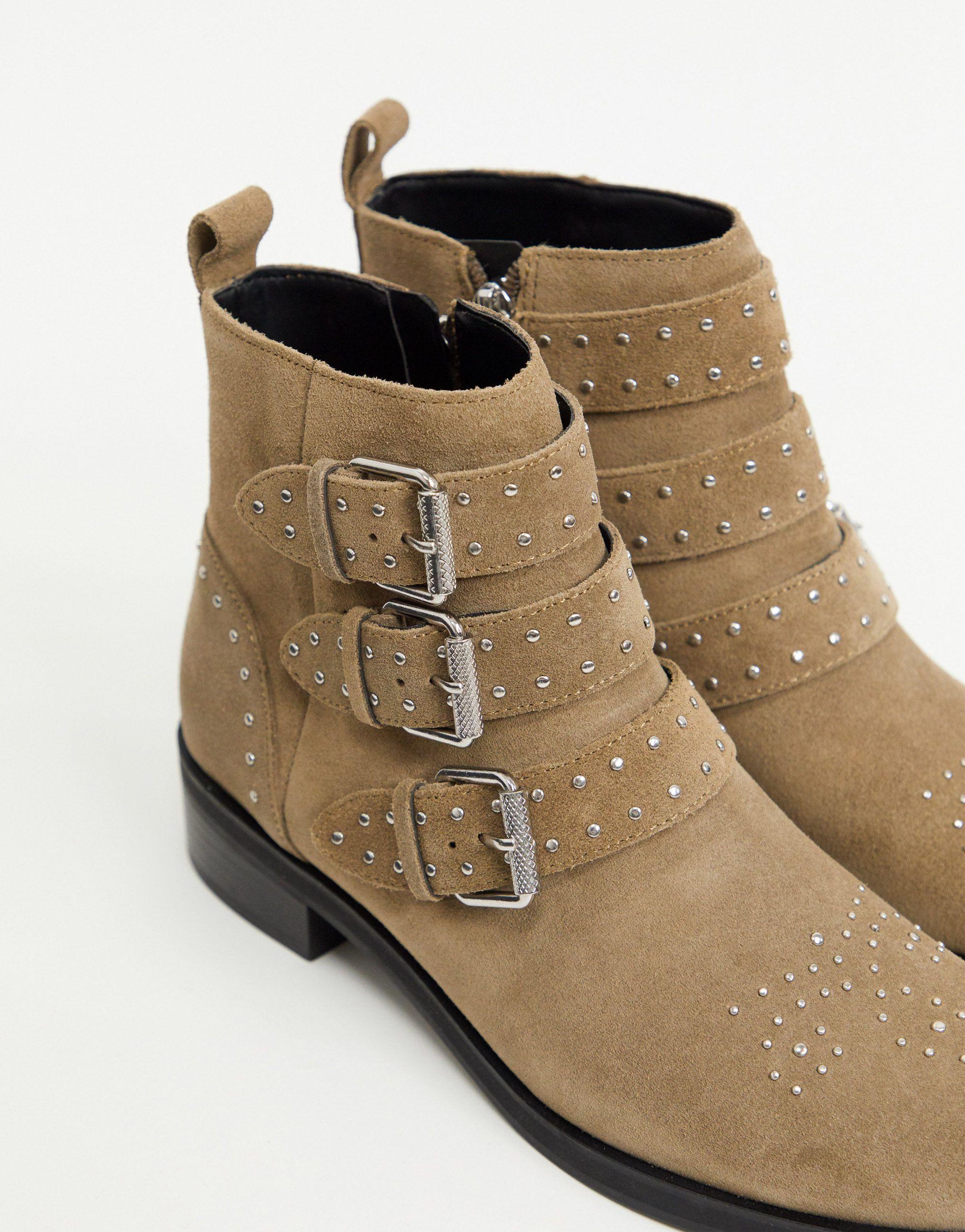 beige boots pull and bear