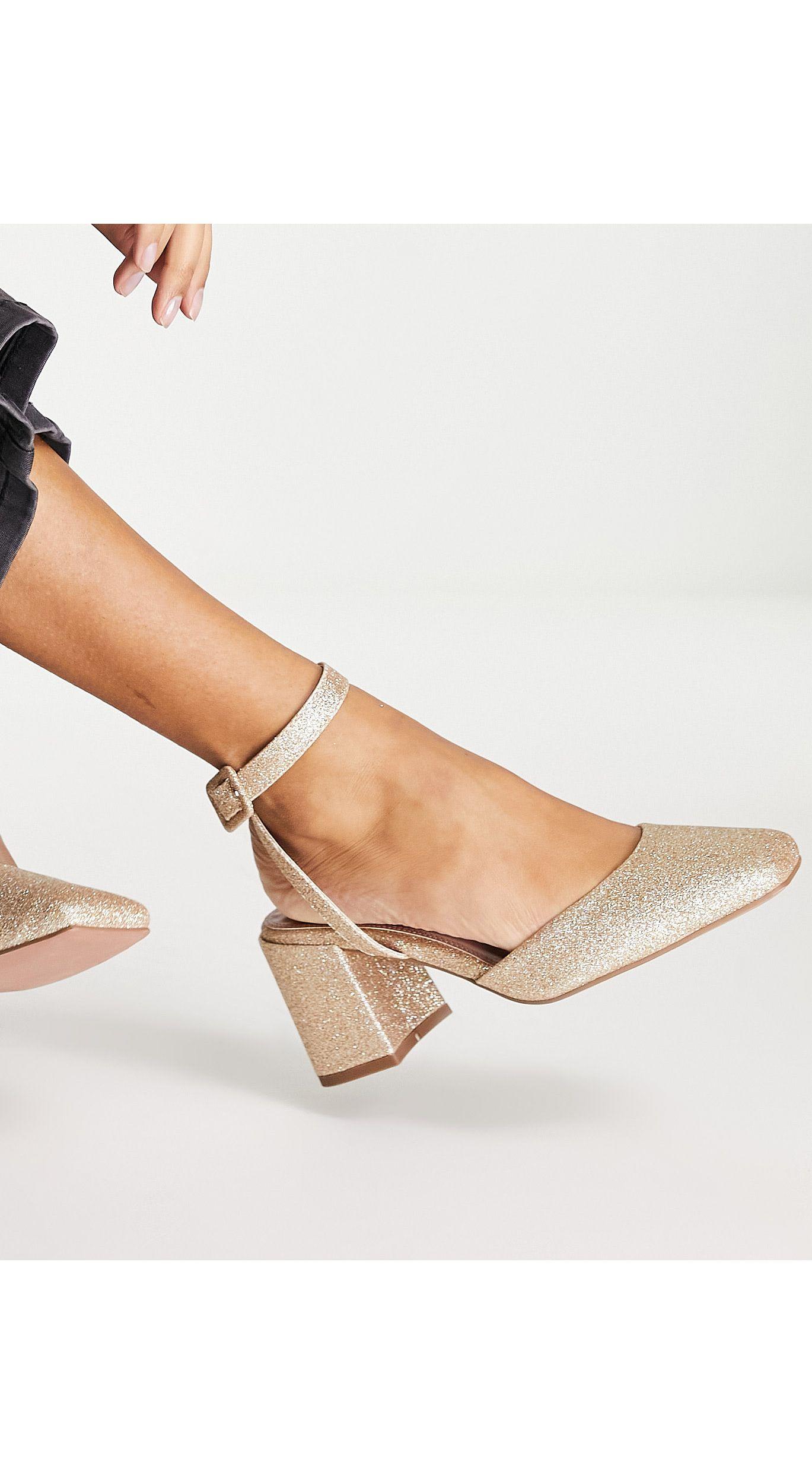 ASOS Wide Fit Stelle Block Heeled Mid Shoes | Lyst