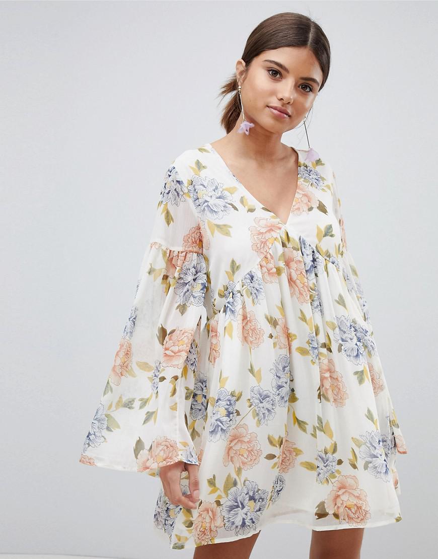 floral smock dress