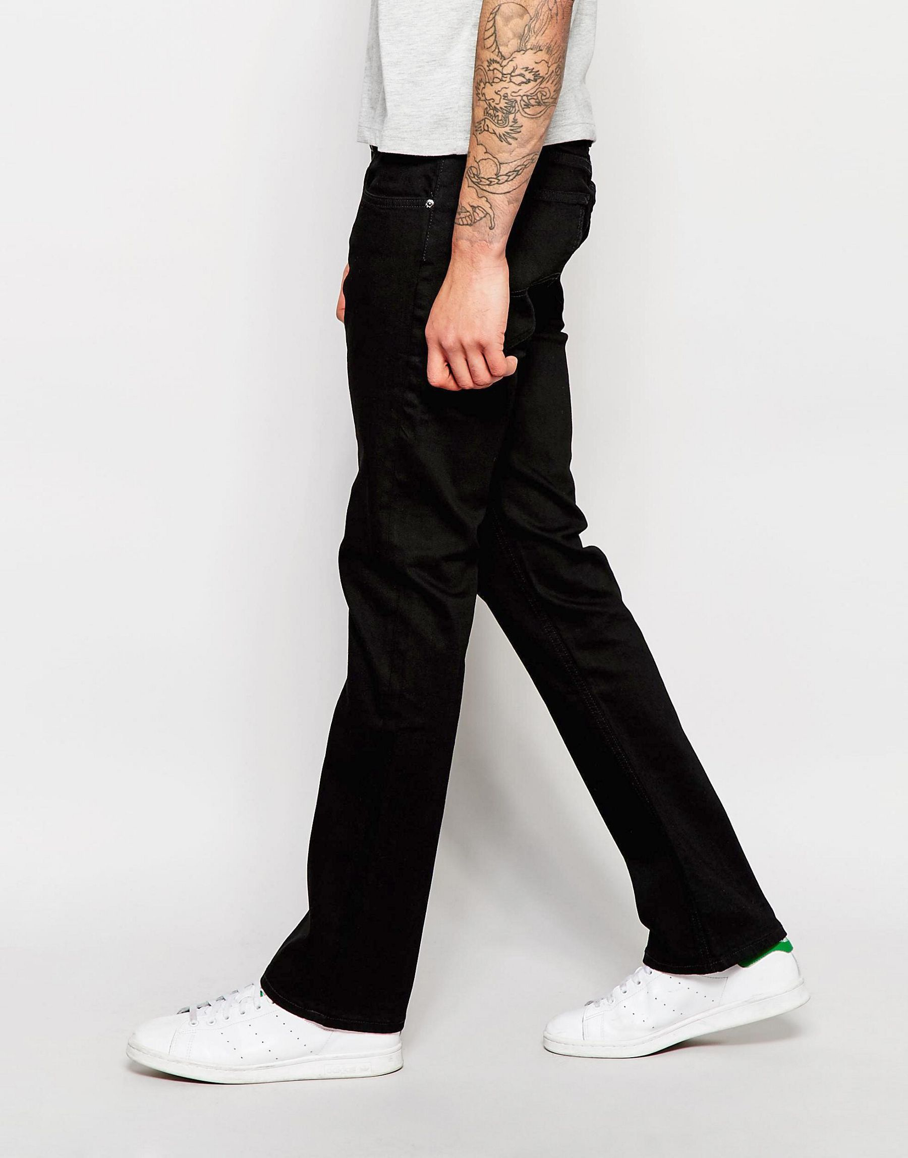 Lee Jeans Denim Jeans Trenton Stretch Slim Bootcut Fit Clean Black - Black  for Men - Lyst