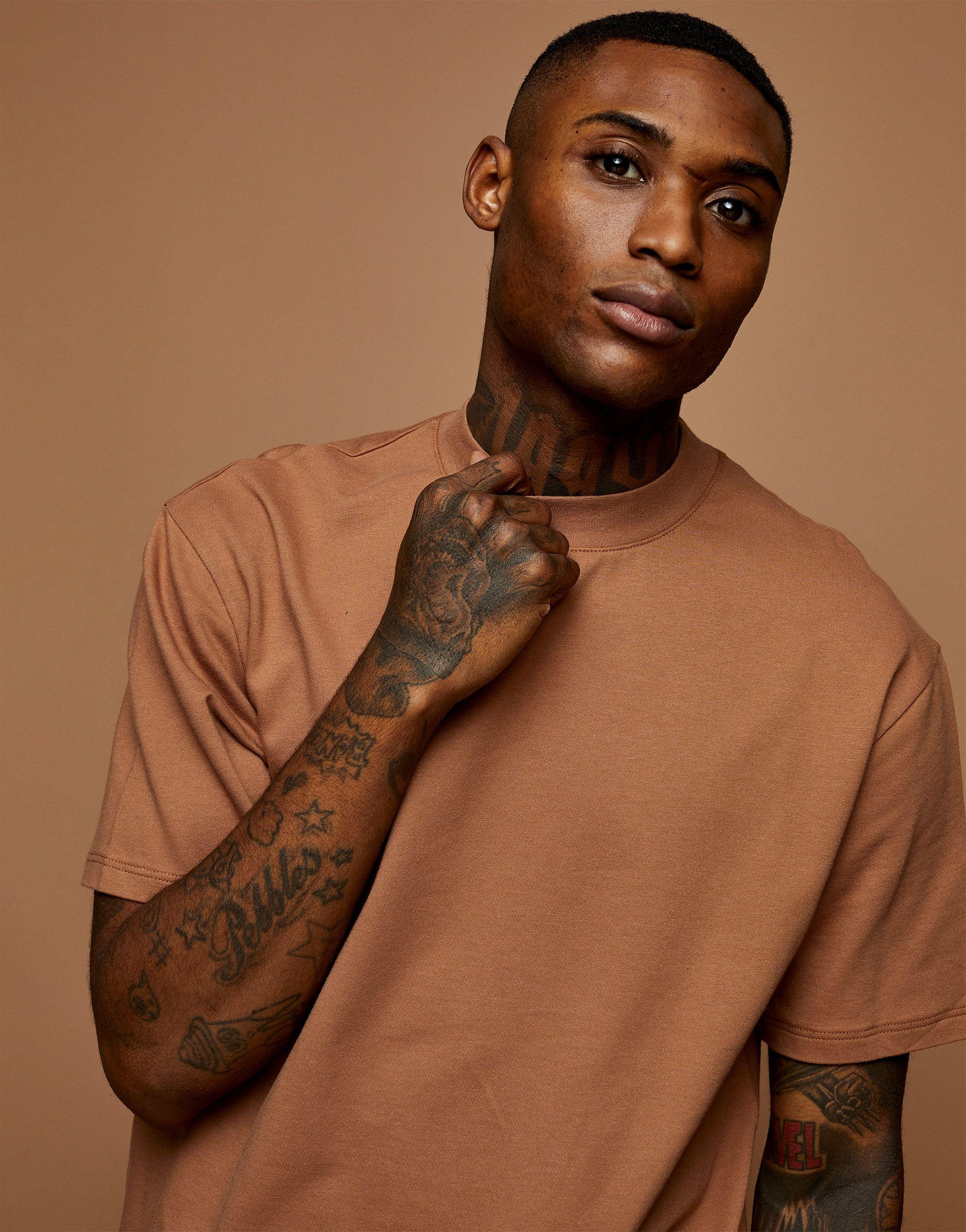 topman high neck t shirt
