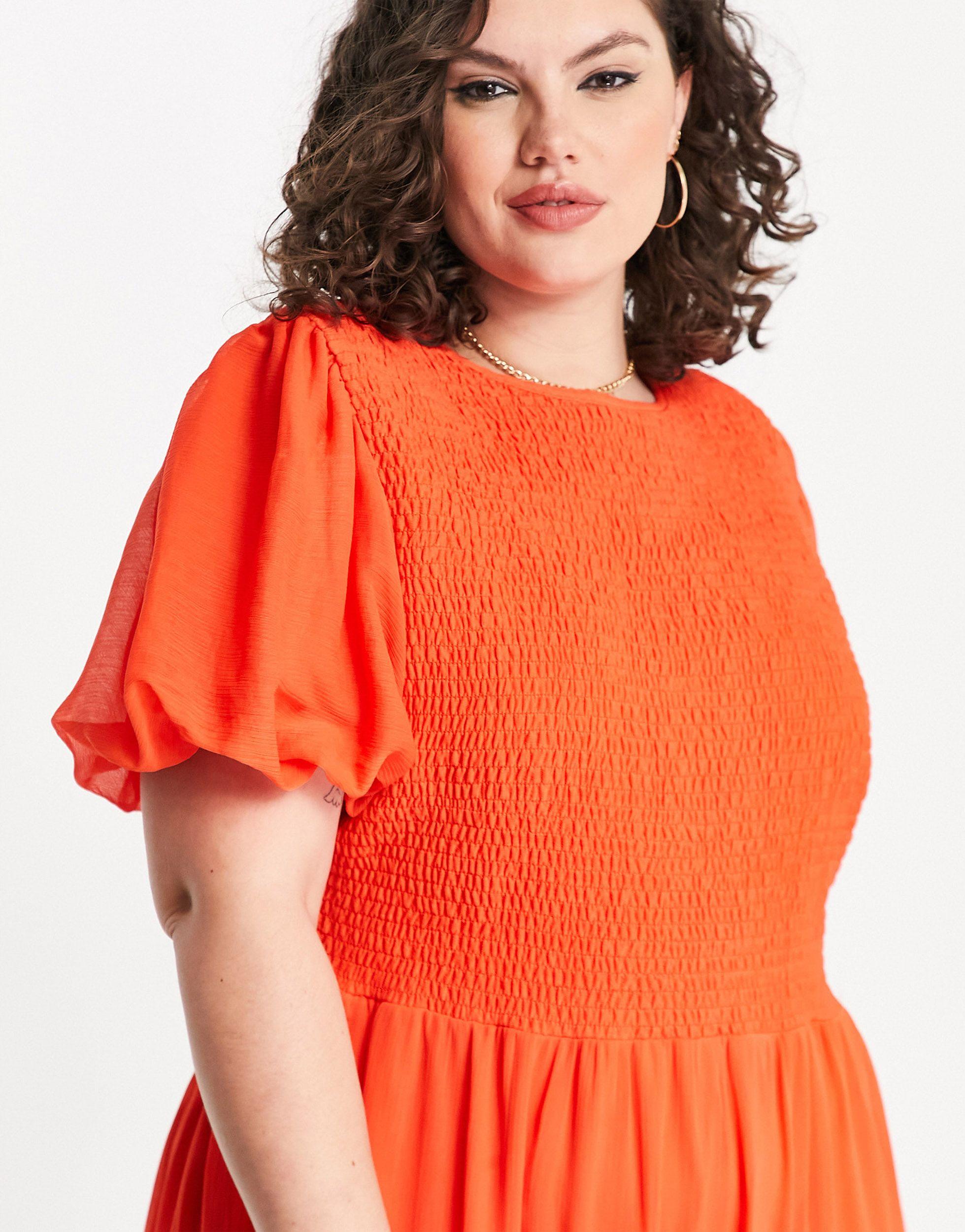 Simply be orange dress Clearance