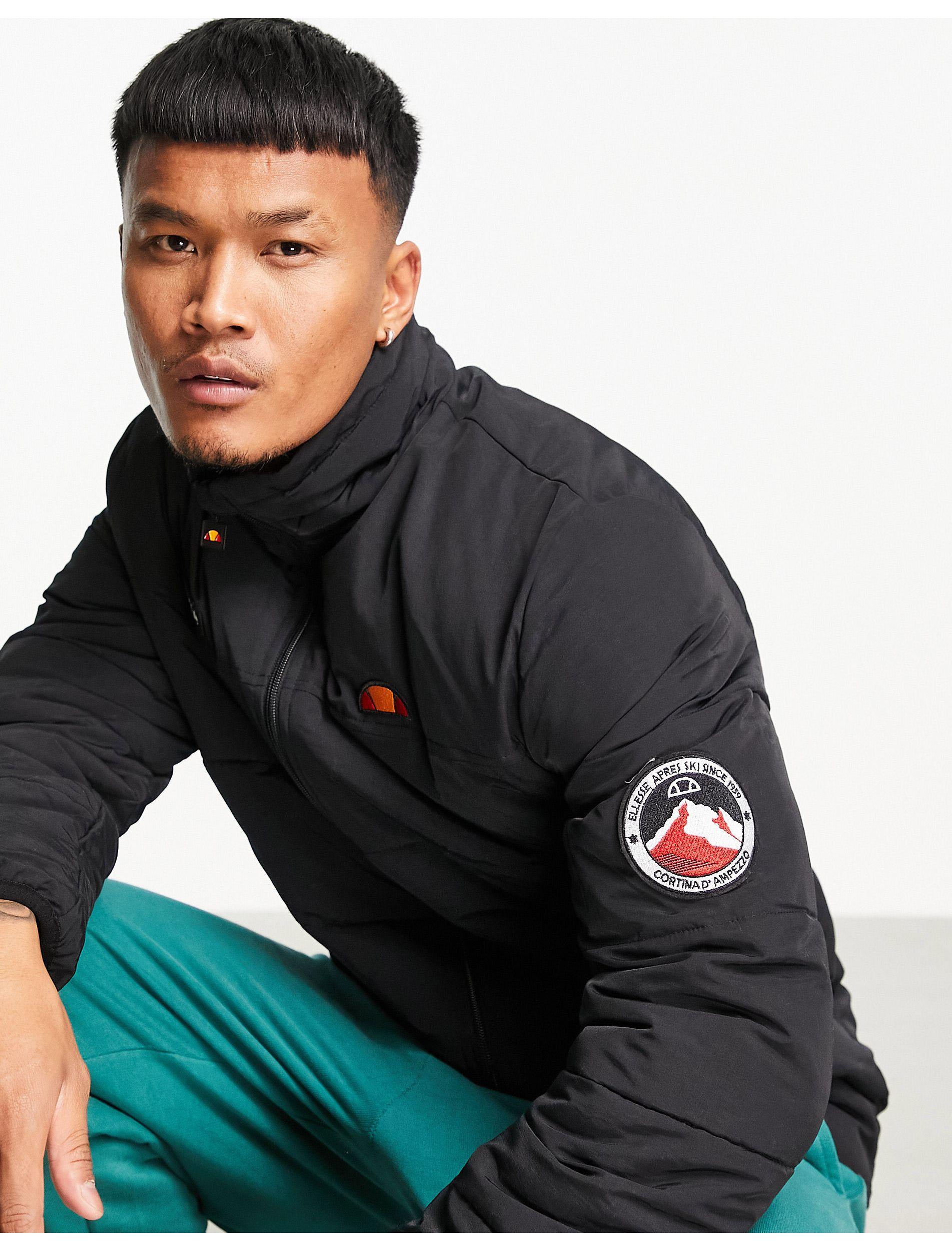 Ellesse Puffer Jacket With Branding in Black for Men | Lyst