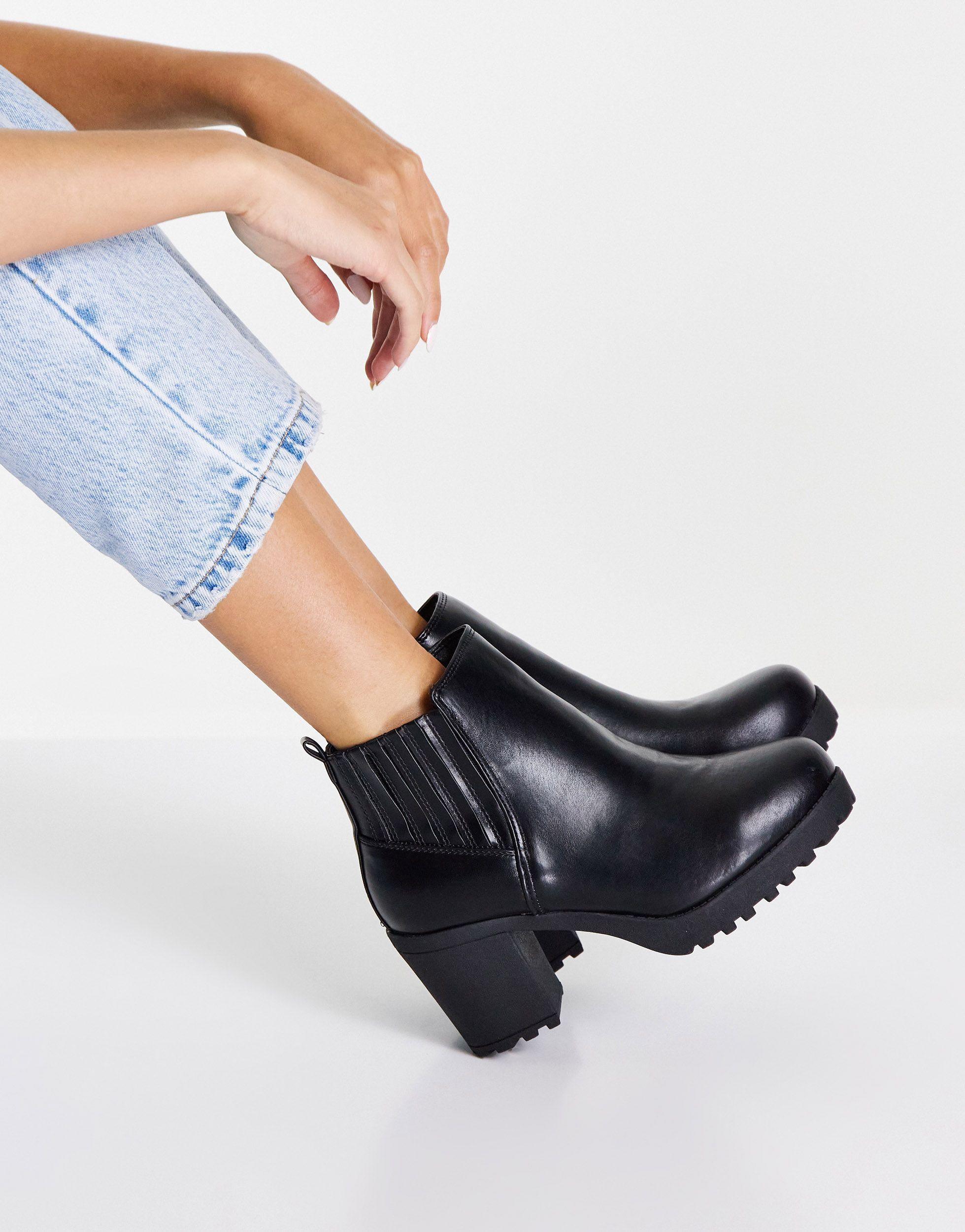 Simply Be Simply Be Extra Wide Fit Amberley Chunky Heeled Ankle Boots in  Blue | Lyst