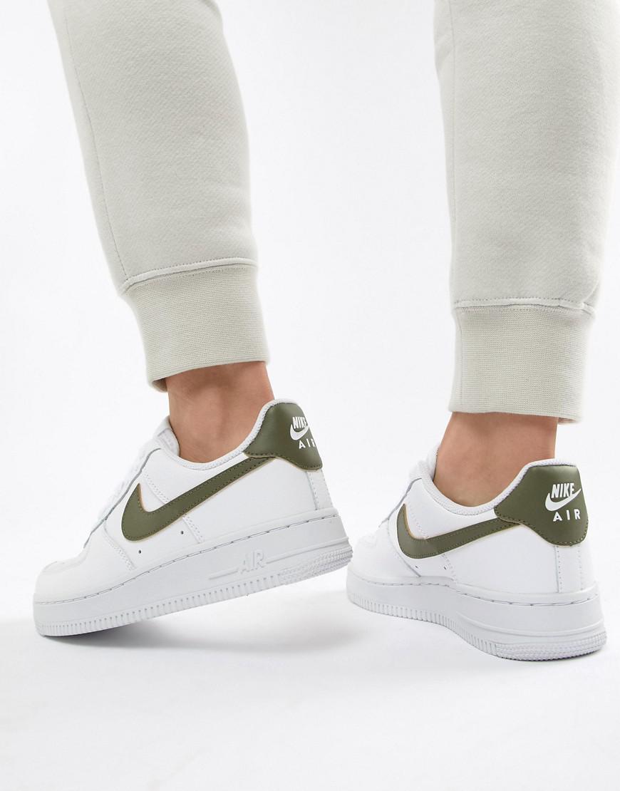 Nike White And Khaki Air Force 1 '07 Sneakers | Lyst UK